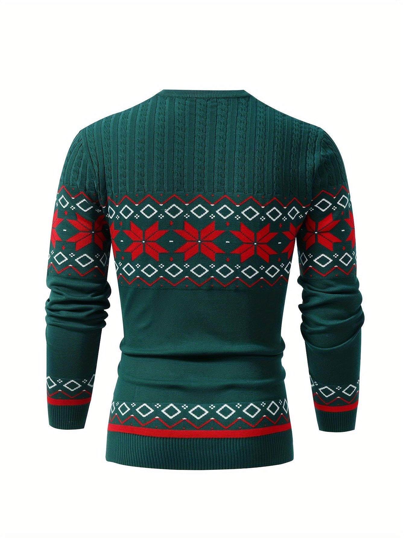 Knitted sweater with Christmas pattern