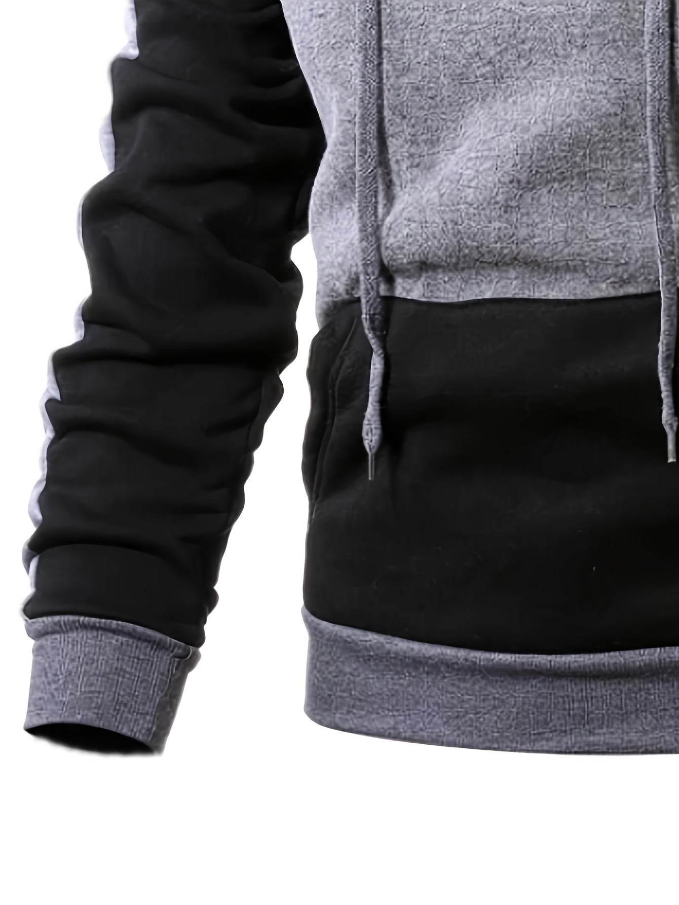 Black and gray hoodie for men