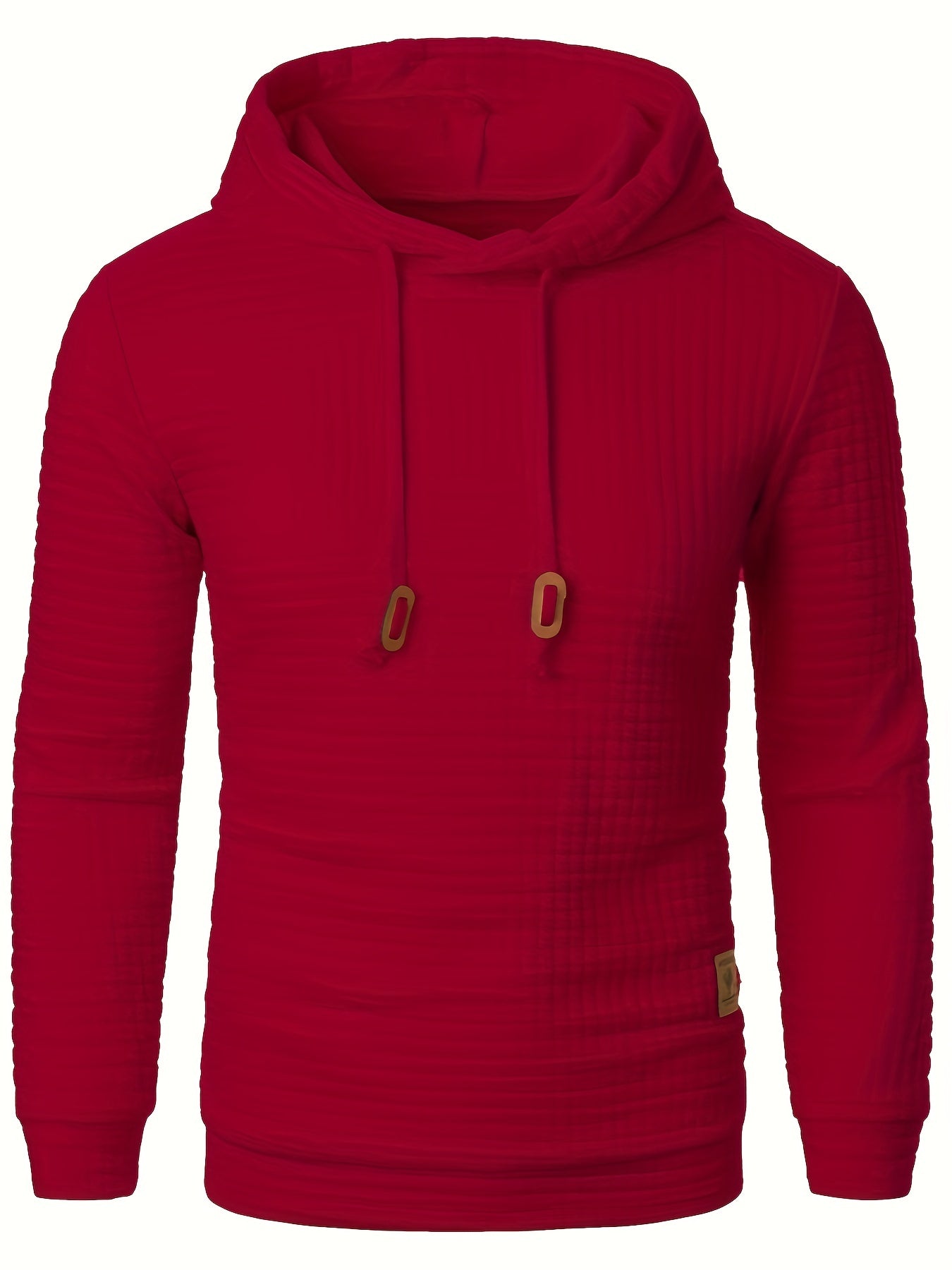 Comfortable long sleeve hoodie with waffle pattern