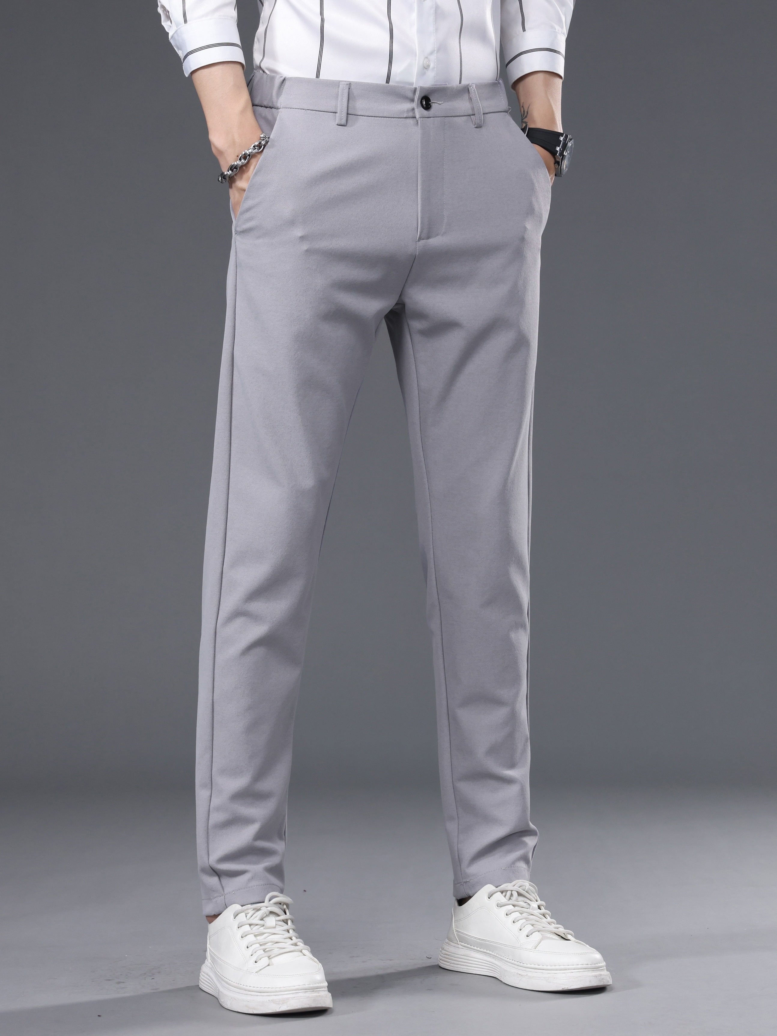 Semi formal stretch trousers for men