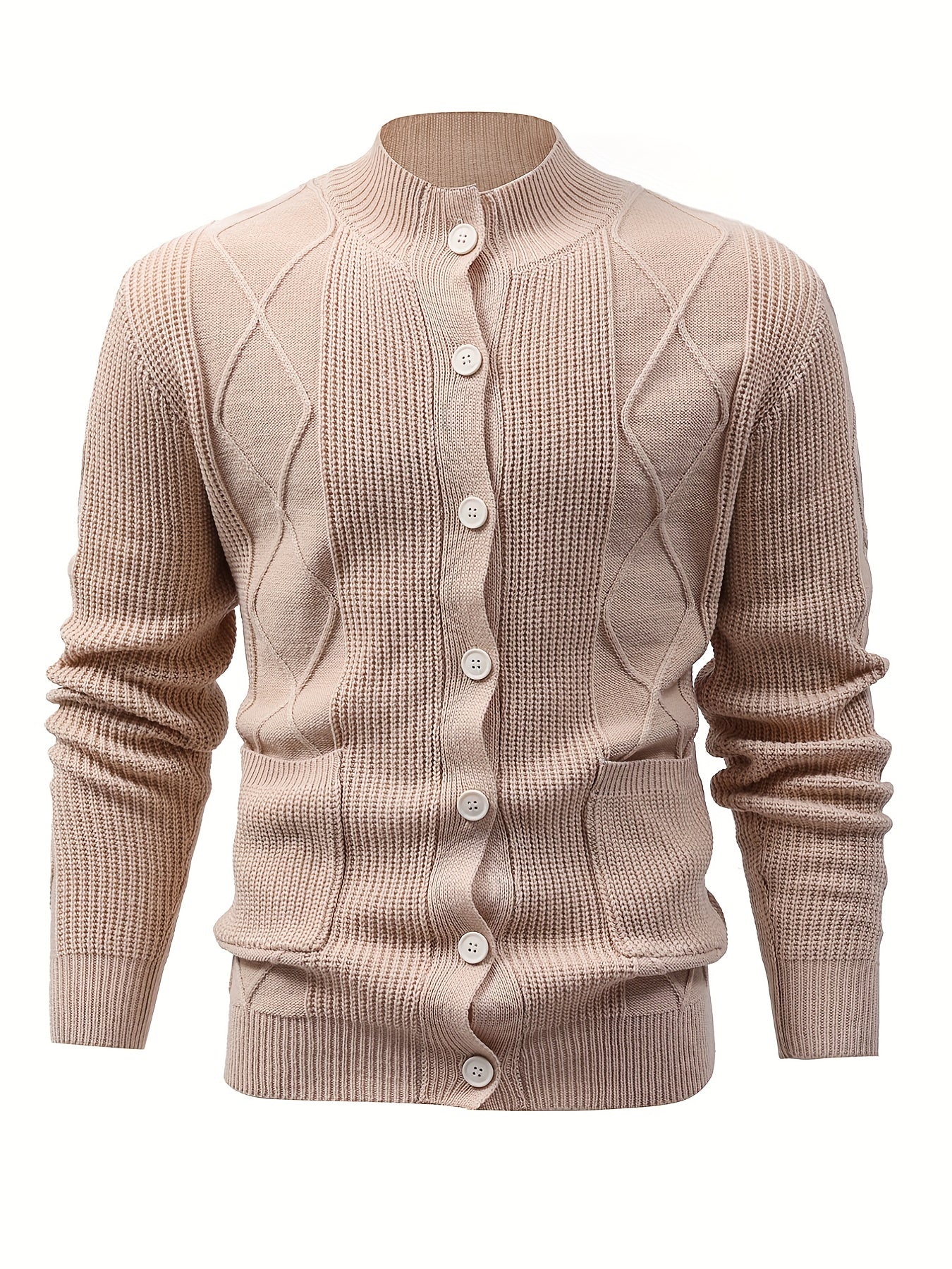 Elegant high stretch cardigan in beige