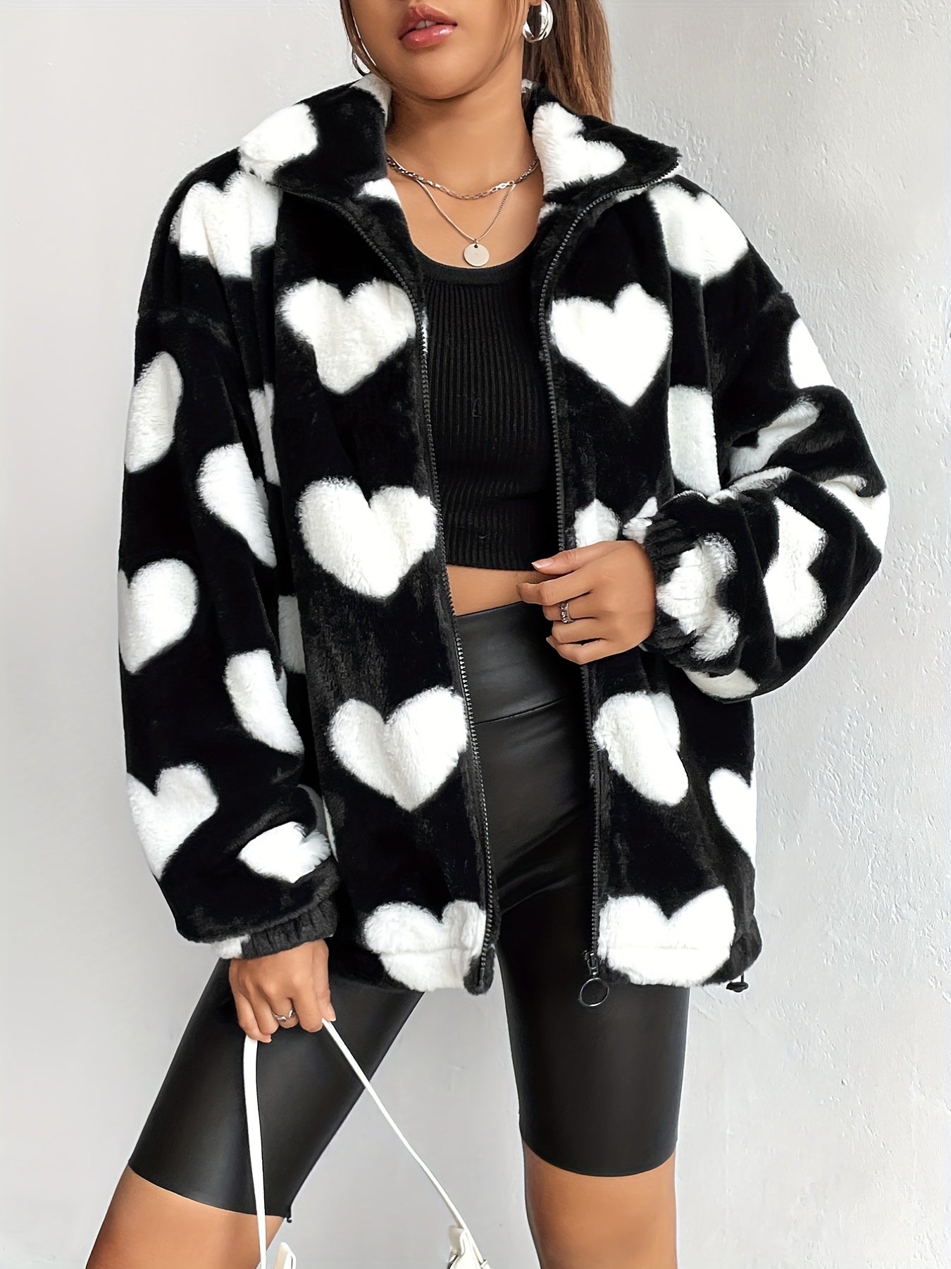 Jacket with heart motif