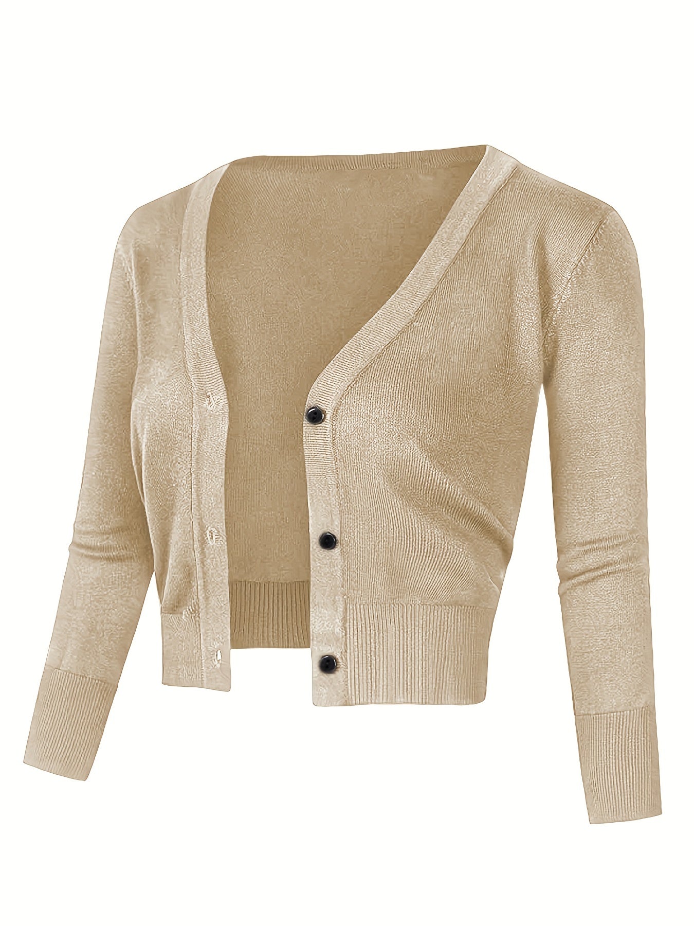 Bolero cardigan with button closure