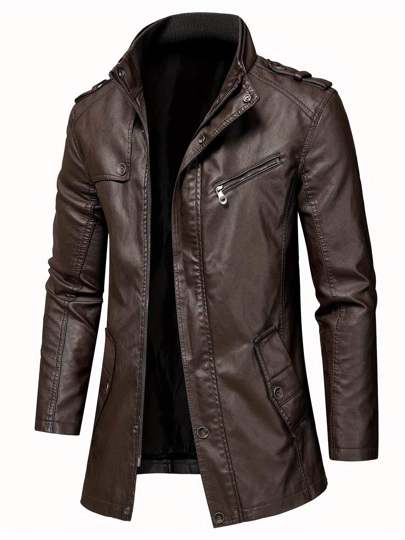 casual leather jacket for men