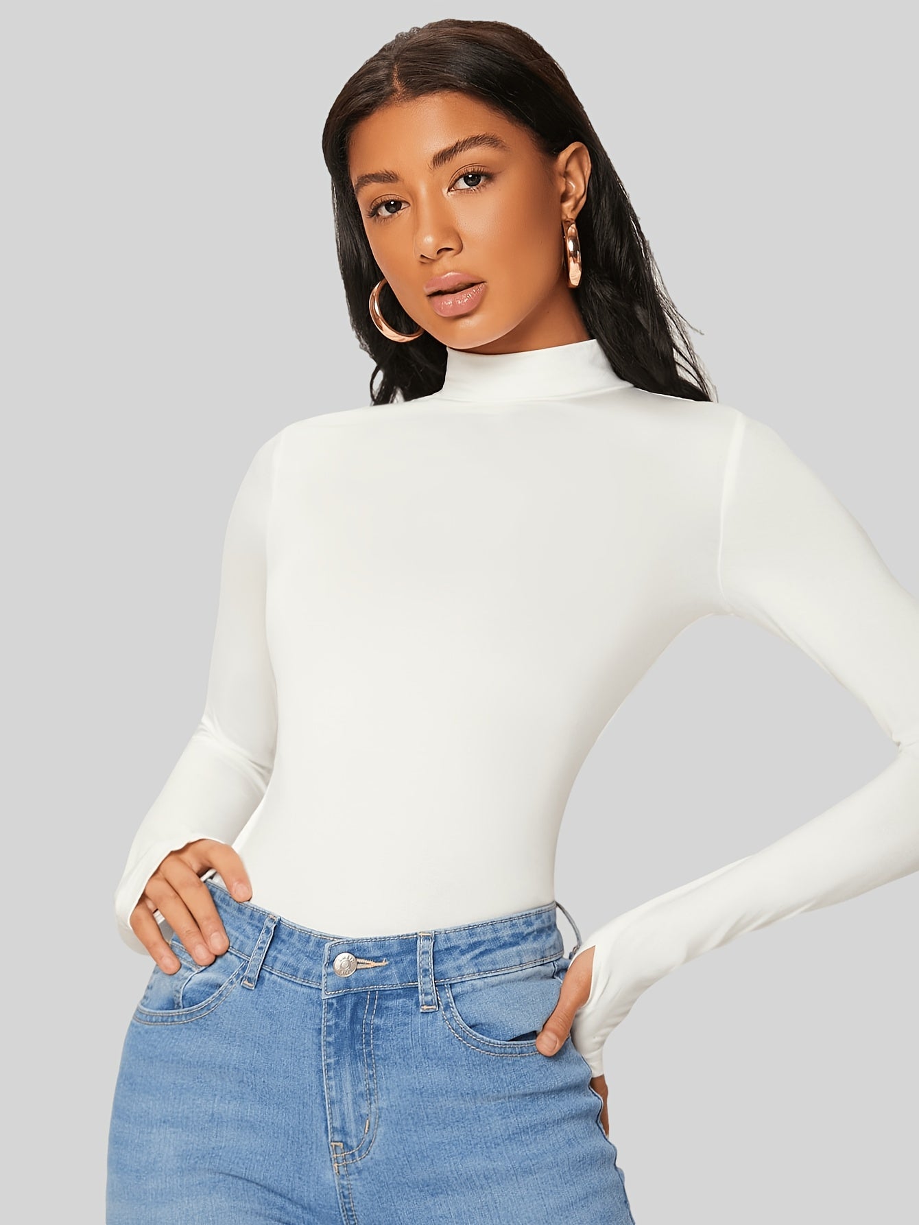 T-shirt with turtleneck