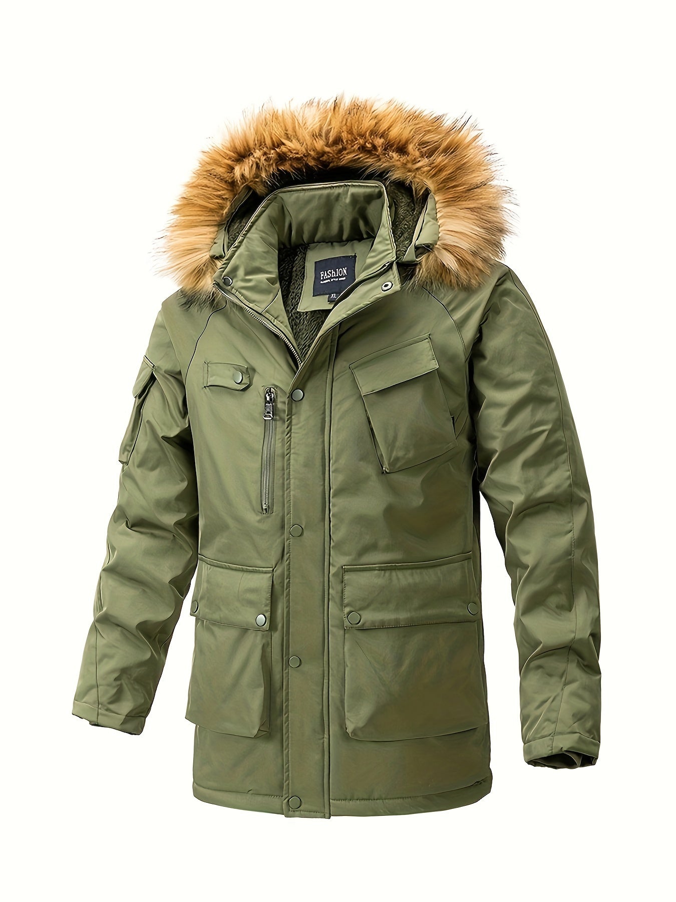 Cotton winter coat with hood