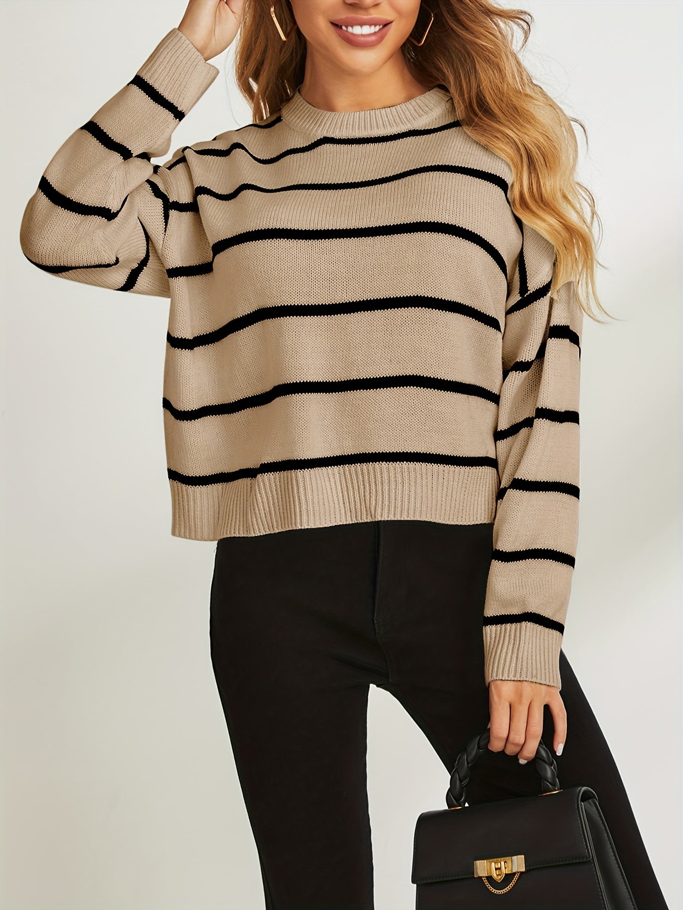 Striped knitted sweater