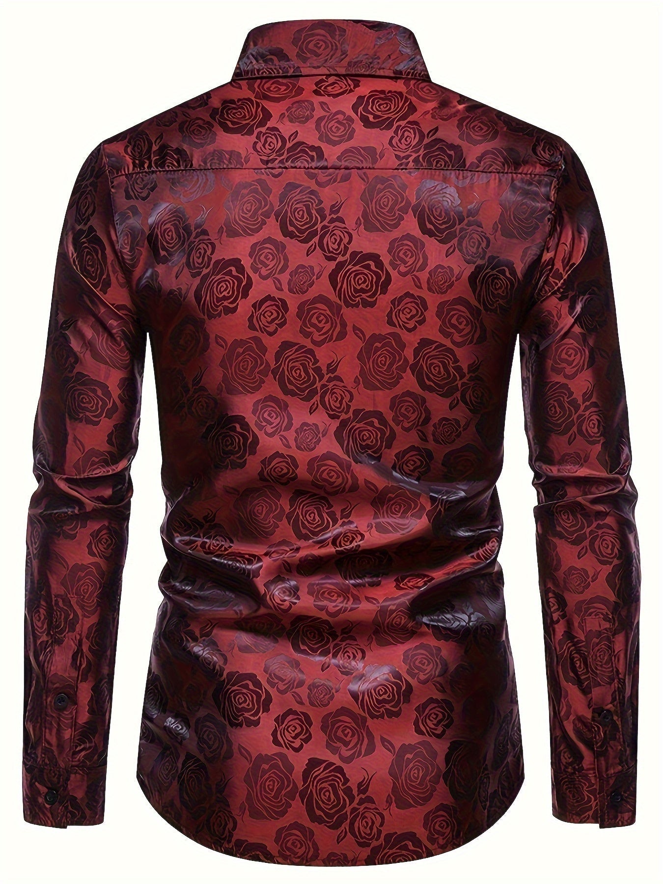 Elegant shirt with rose motif