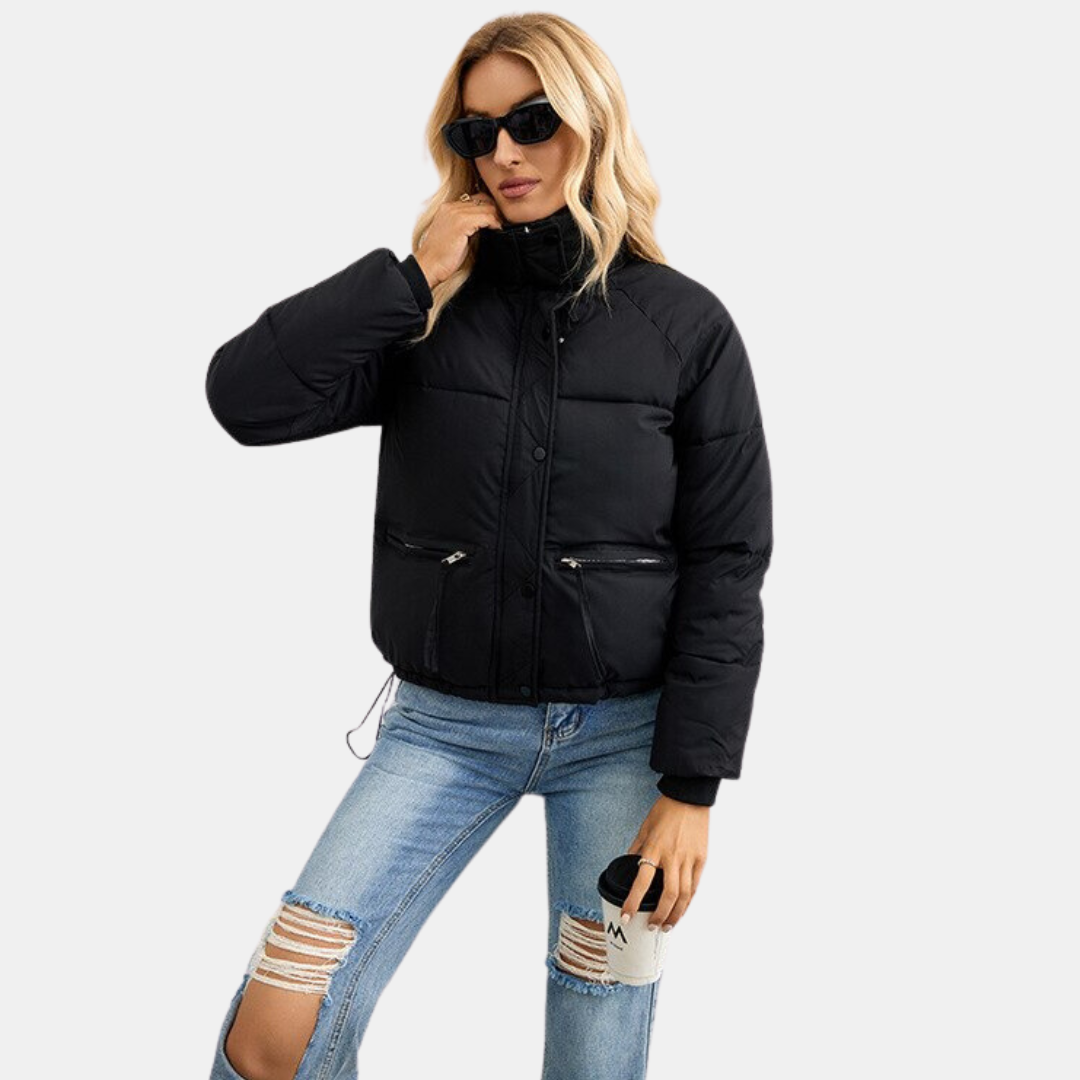 Women's winter coat with puff pastry