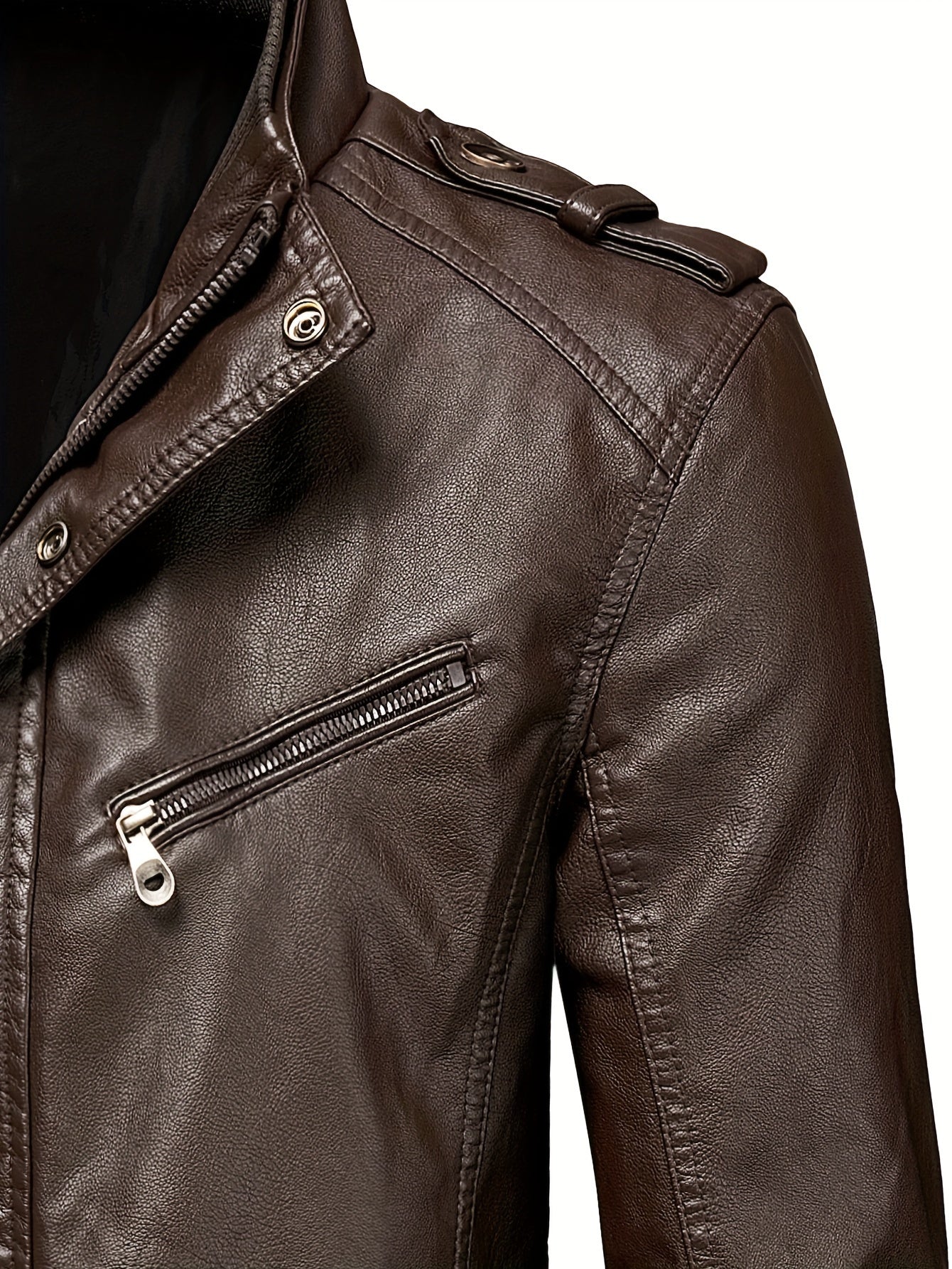 casual leather jacket for men