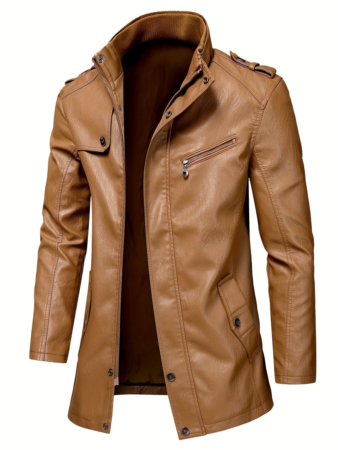 casual leather jacket for men