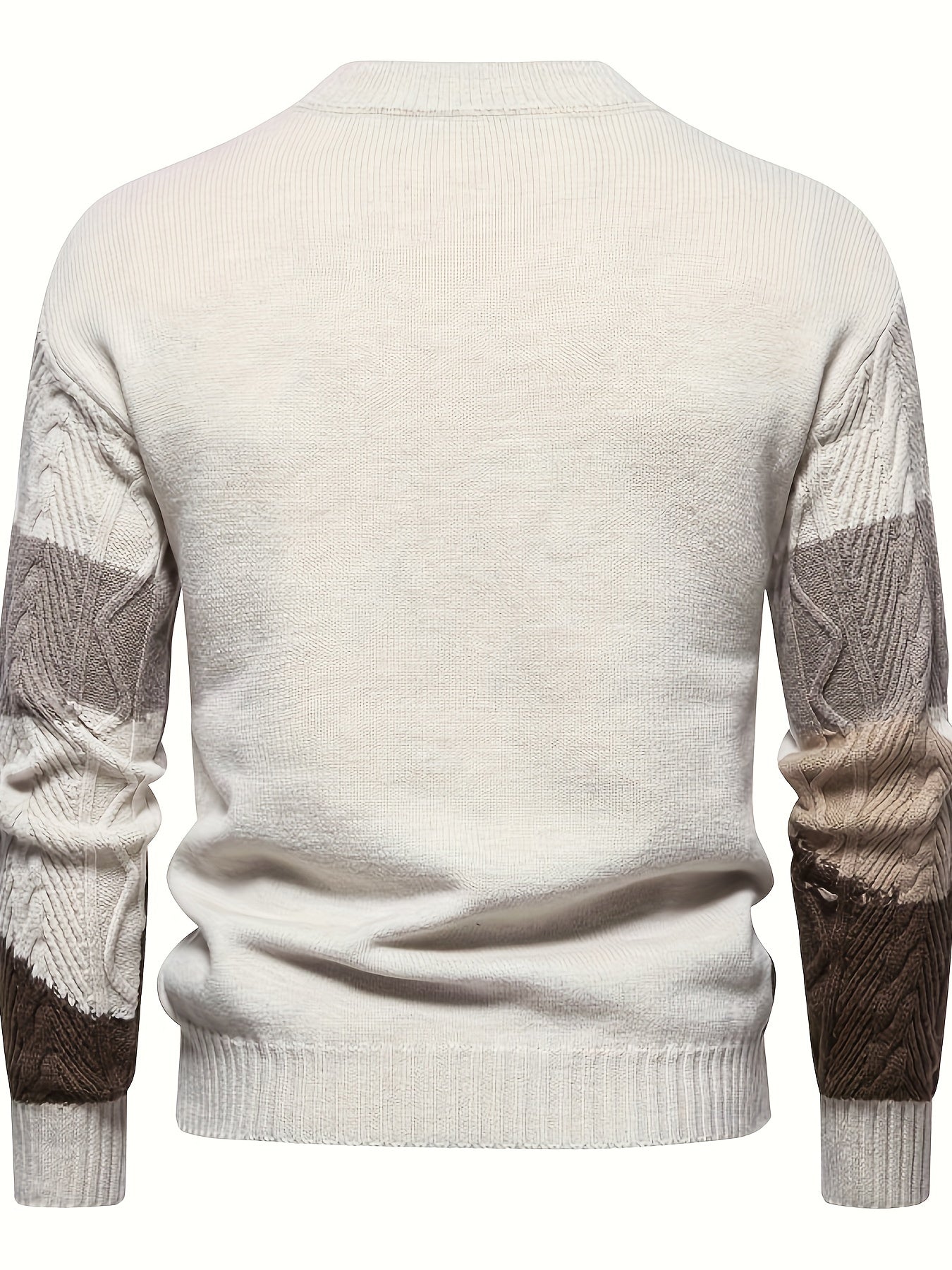 Knitted sweater with stripes for men