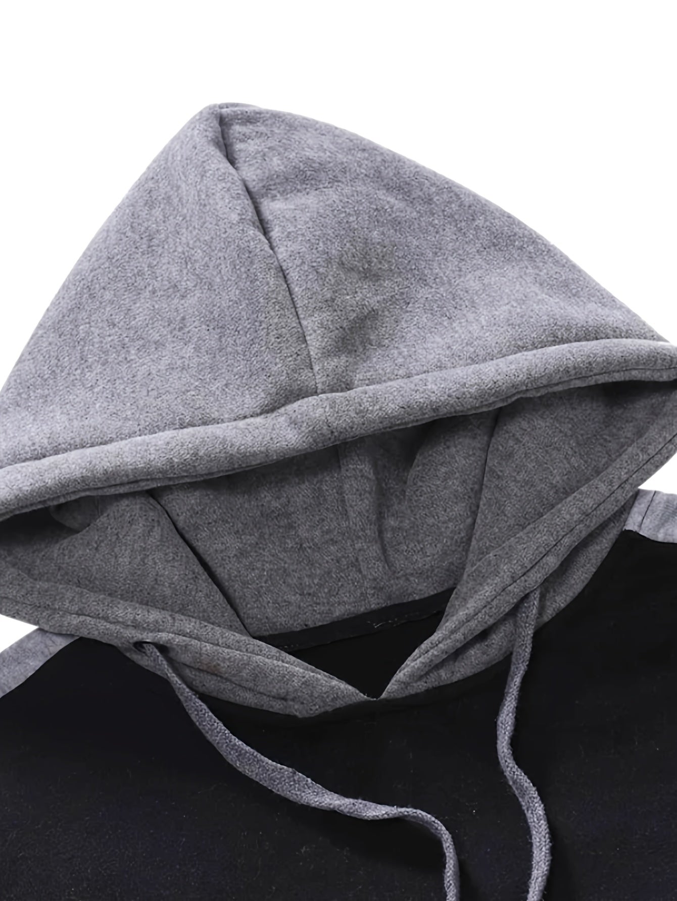 Black and gray hoodie for men