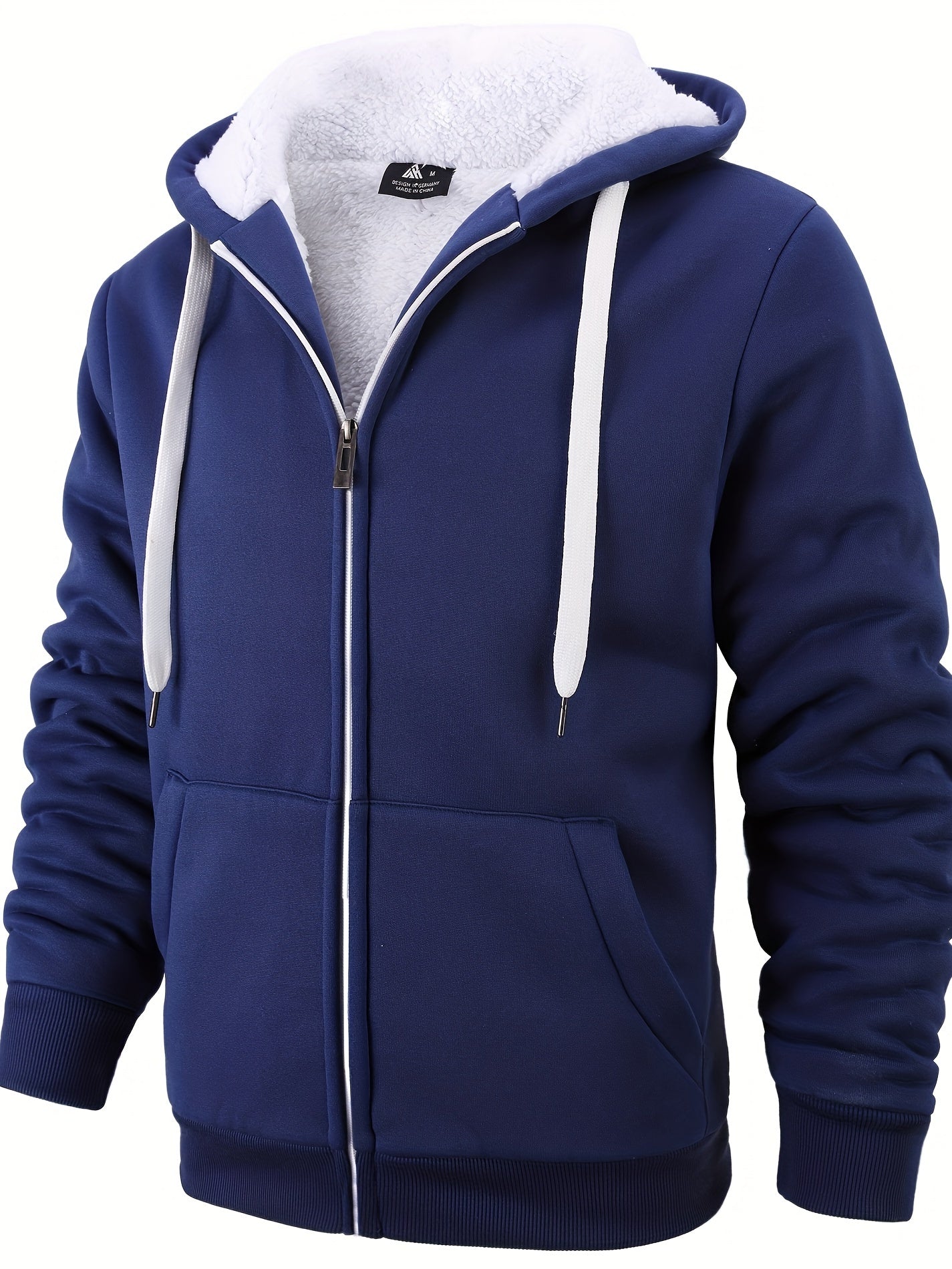 Warm hoodie with fur for men