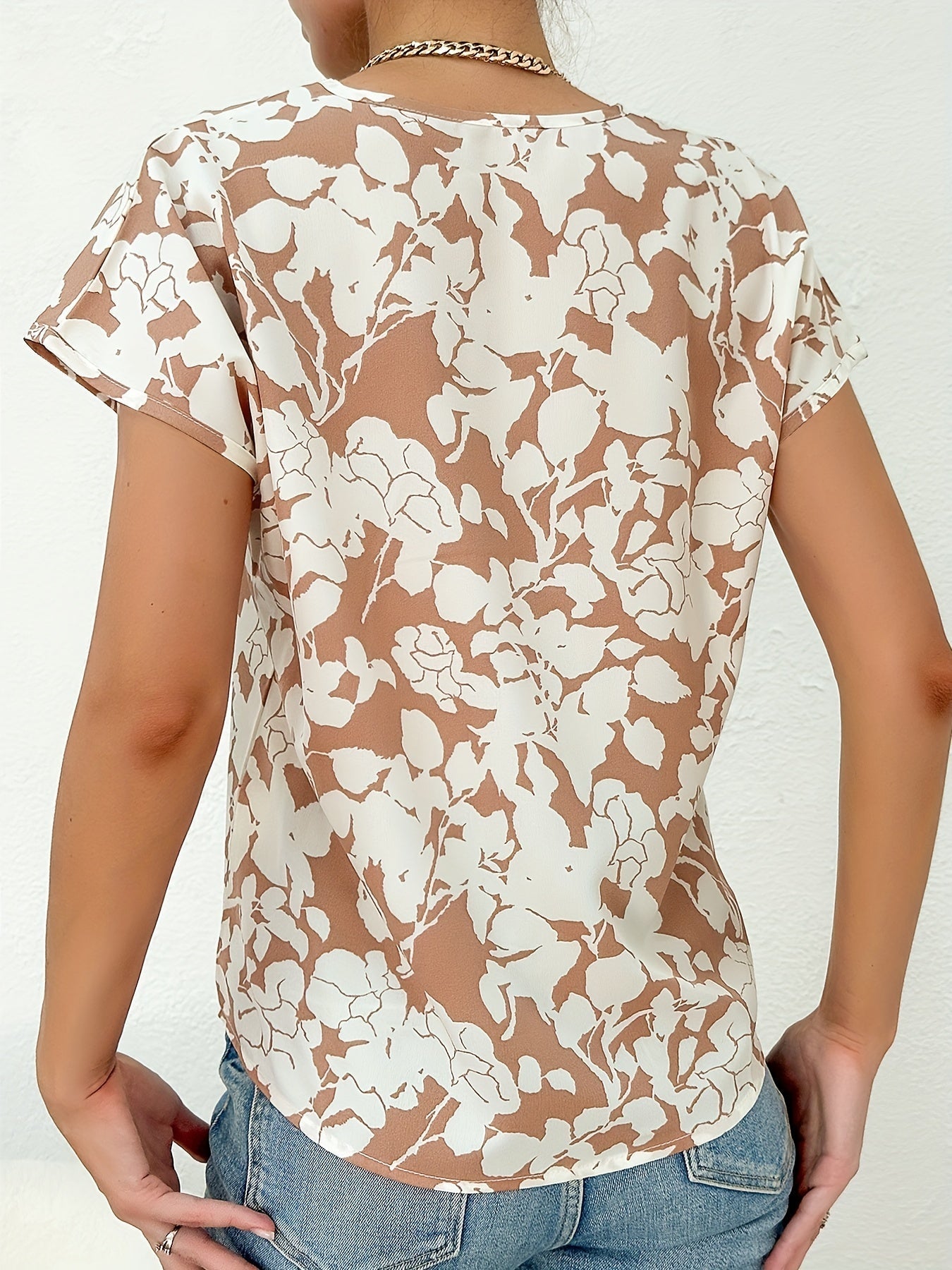 Blouse with floral print