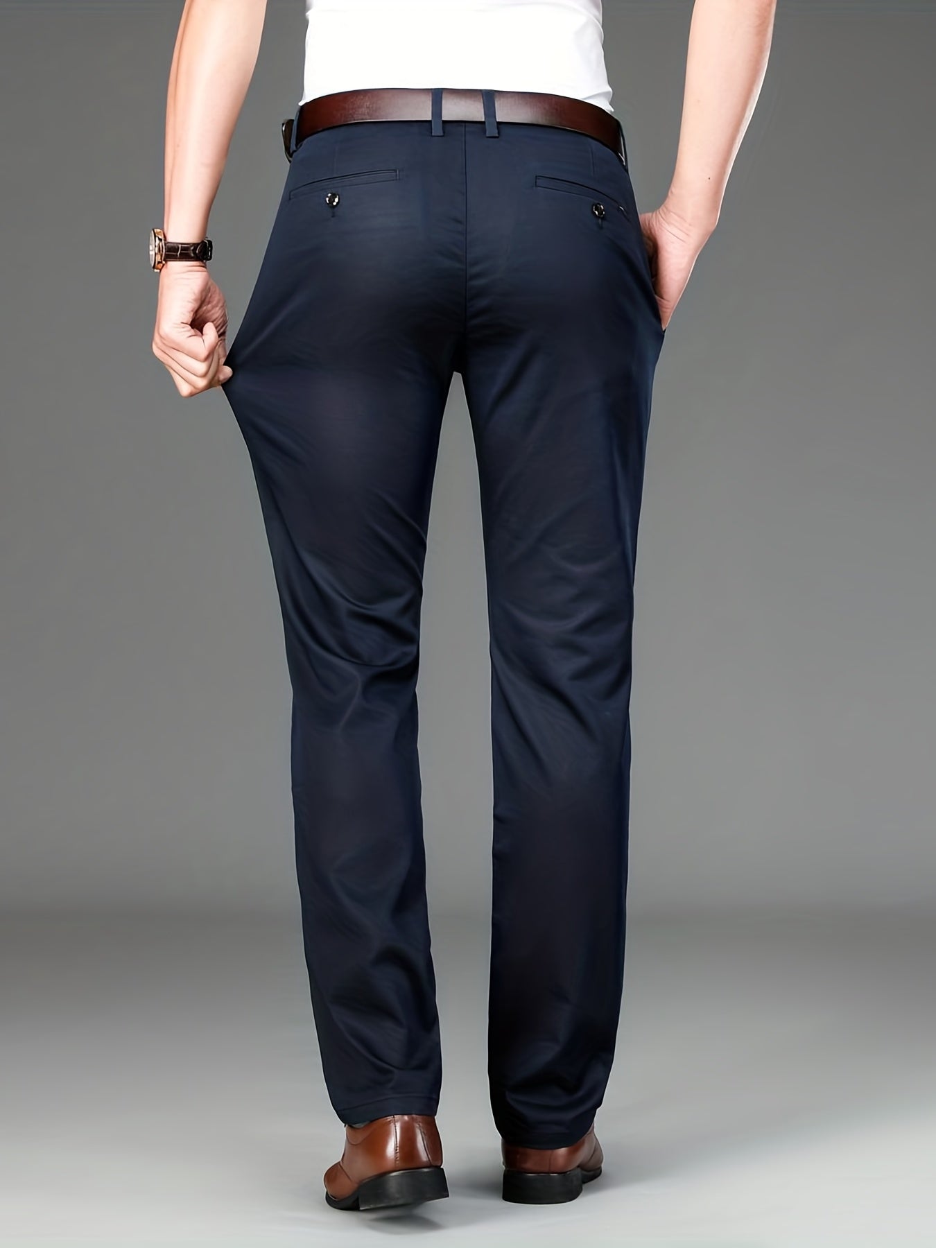 Classic mid-stretch pants