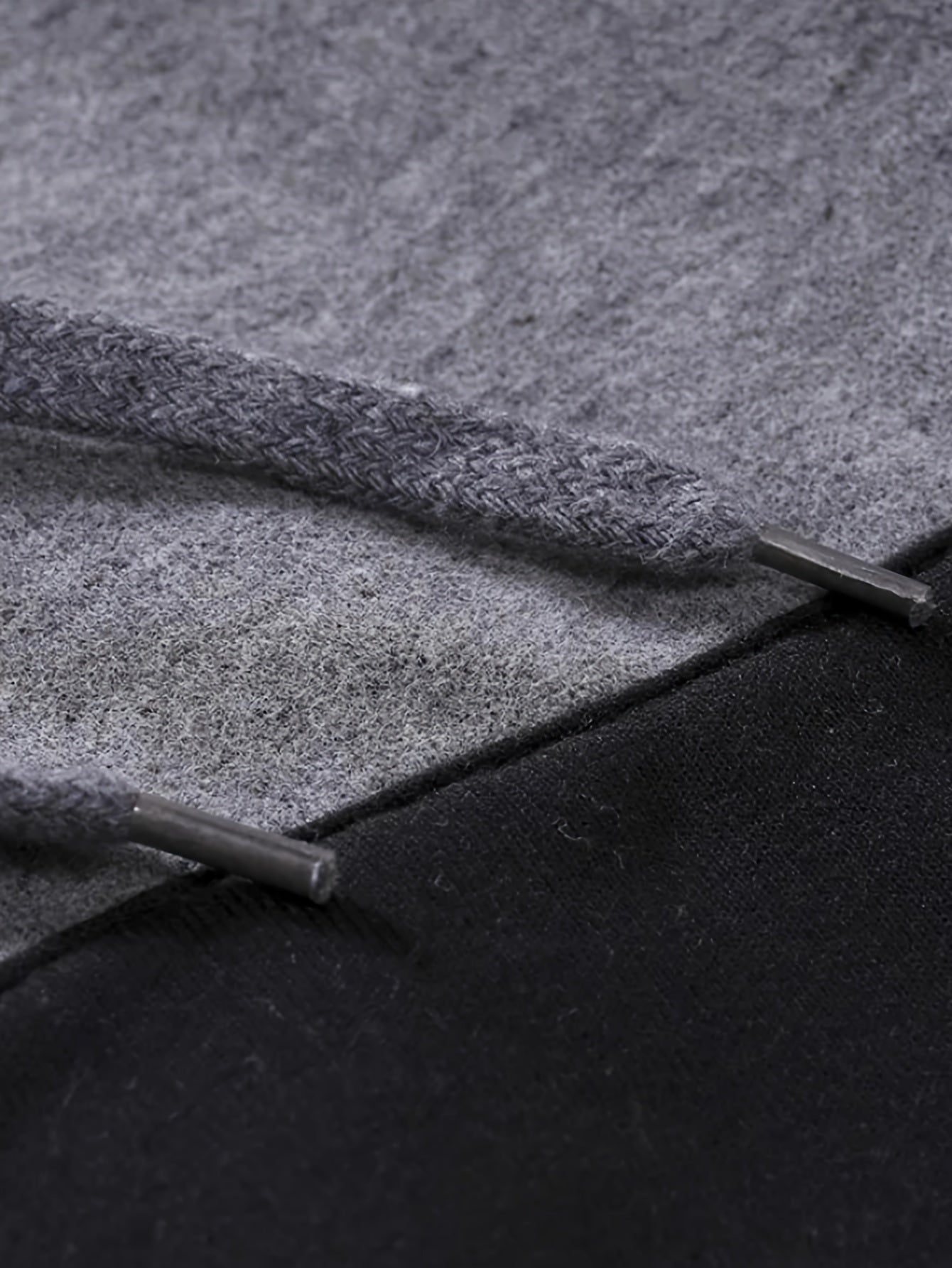 Black and gray hoodie for men