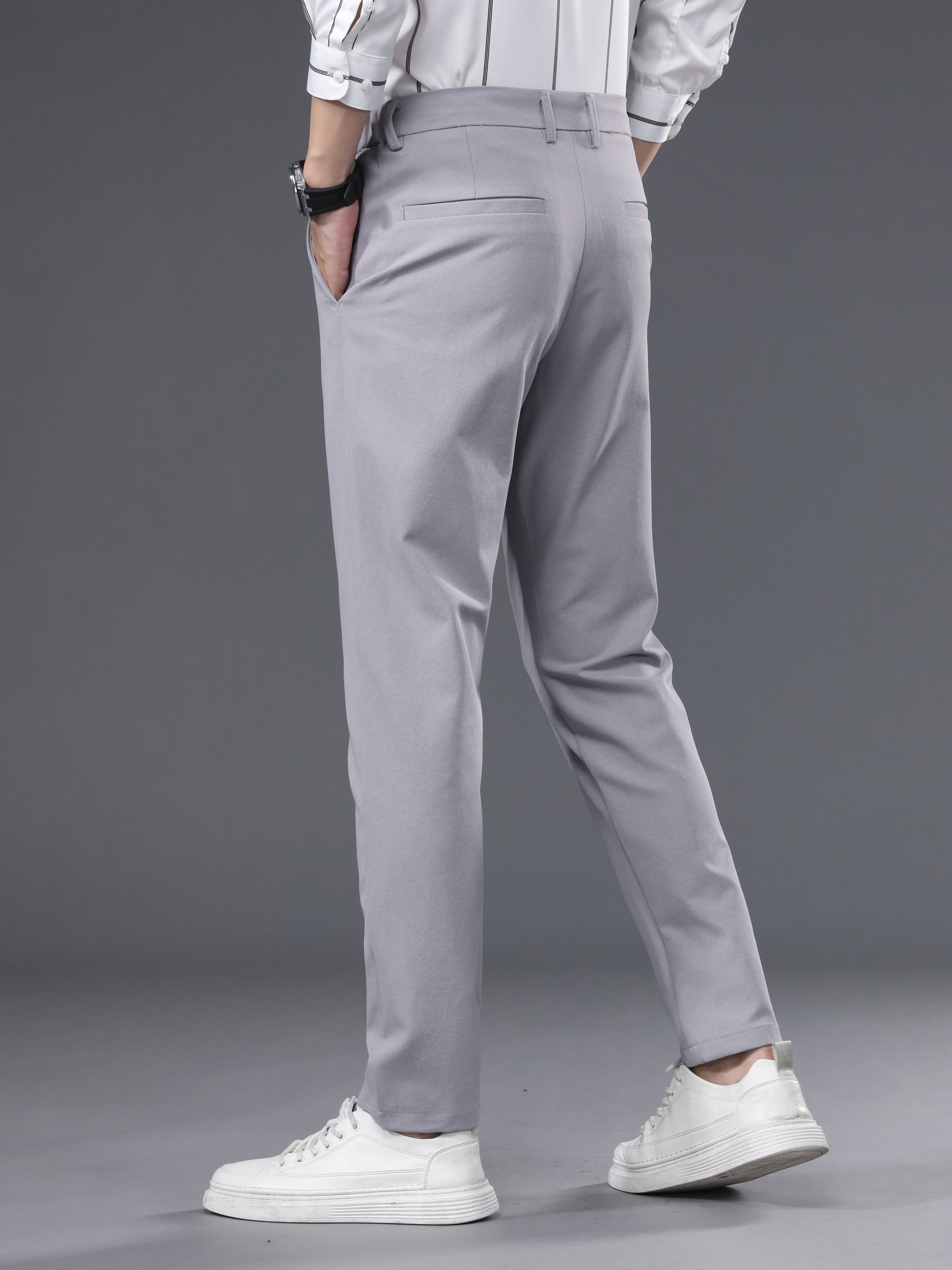 Semi formal stretch trousers for men