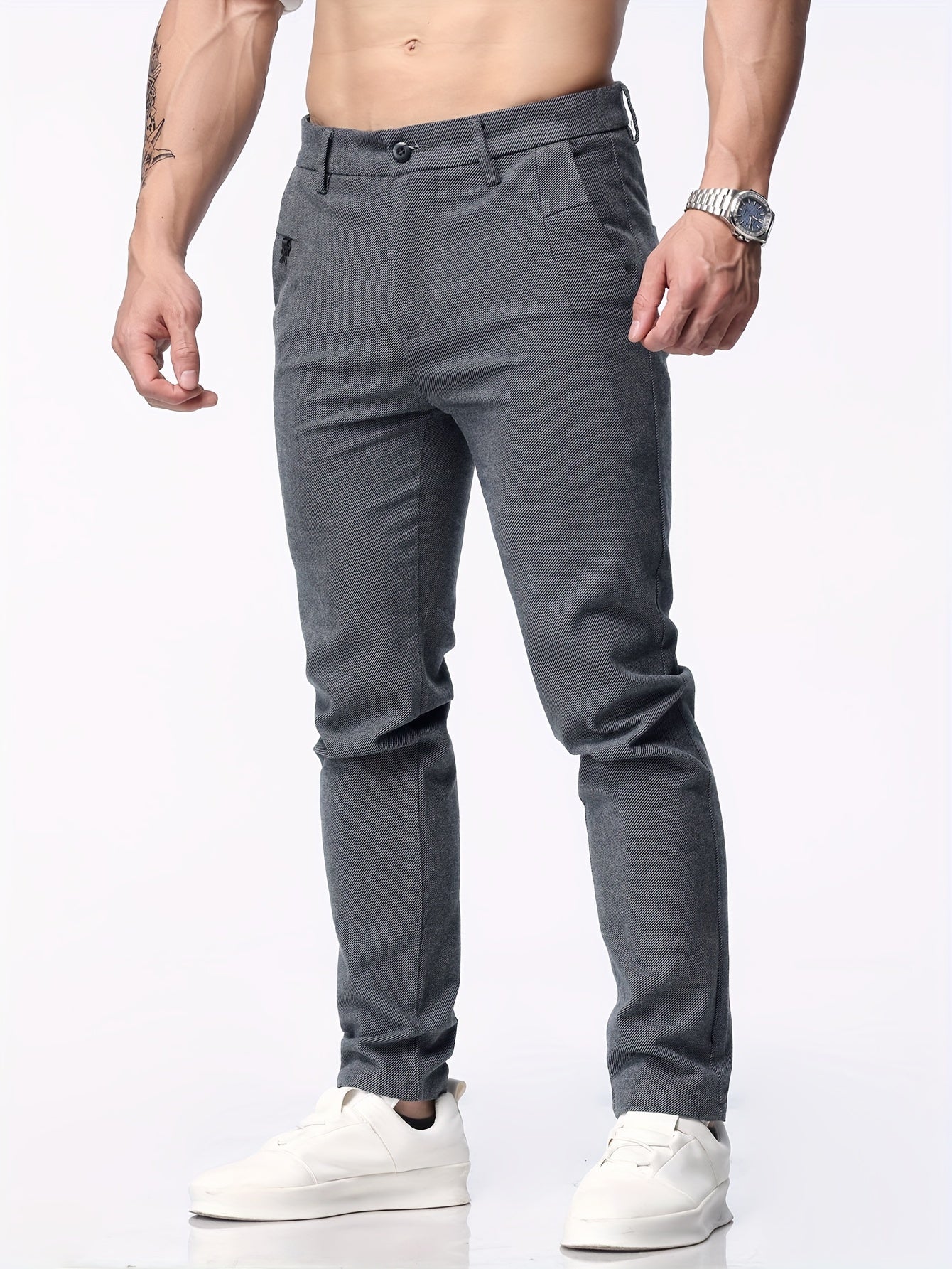 Casual straight trousers for men