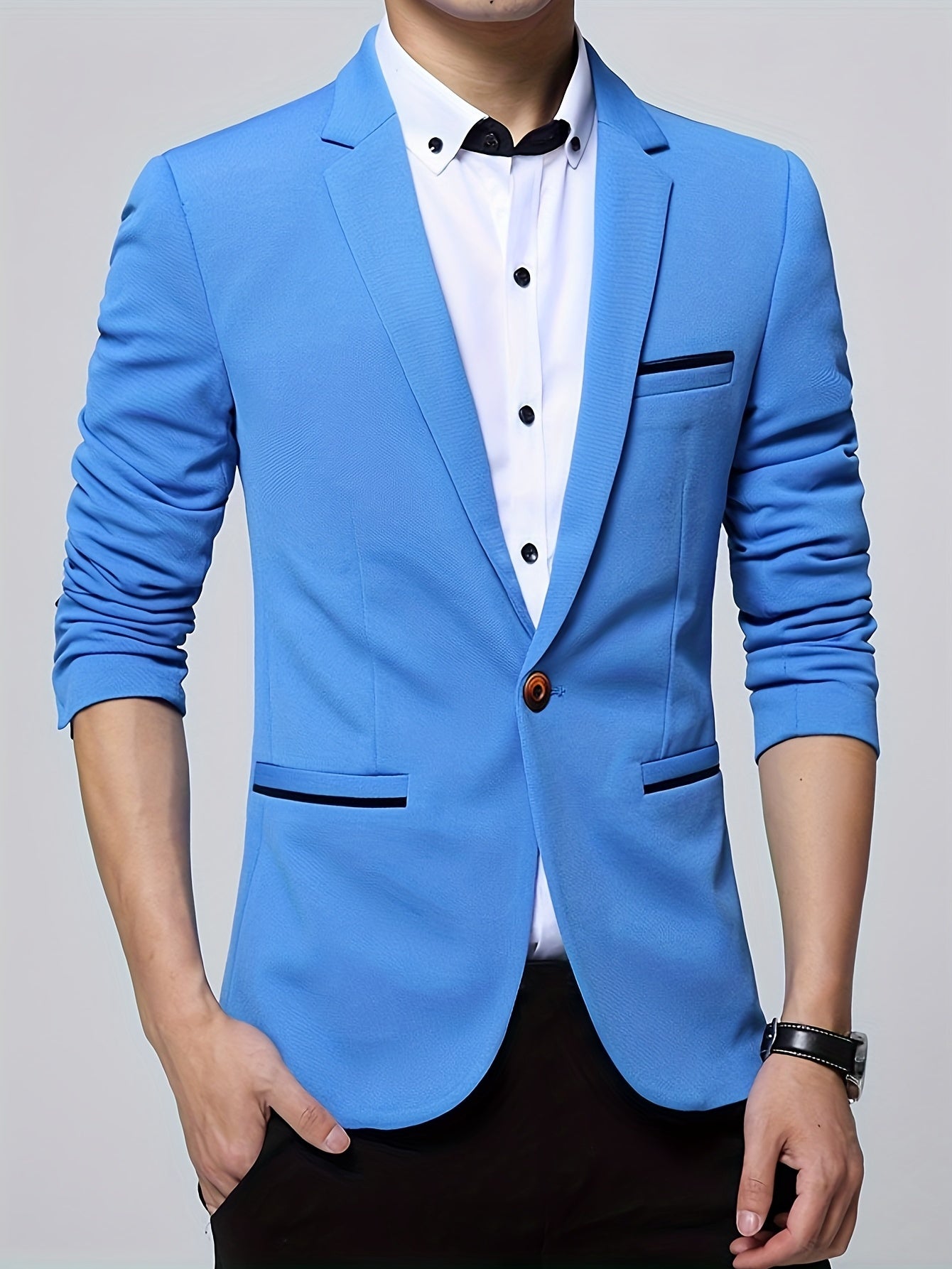 One button blazer