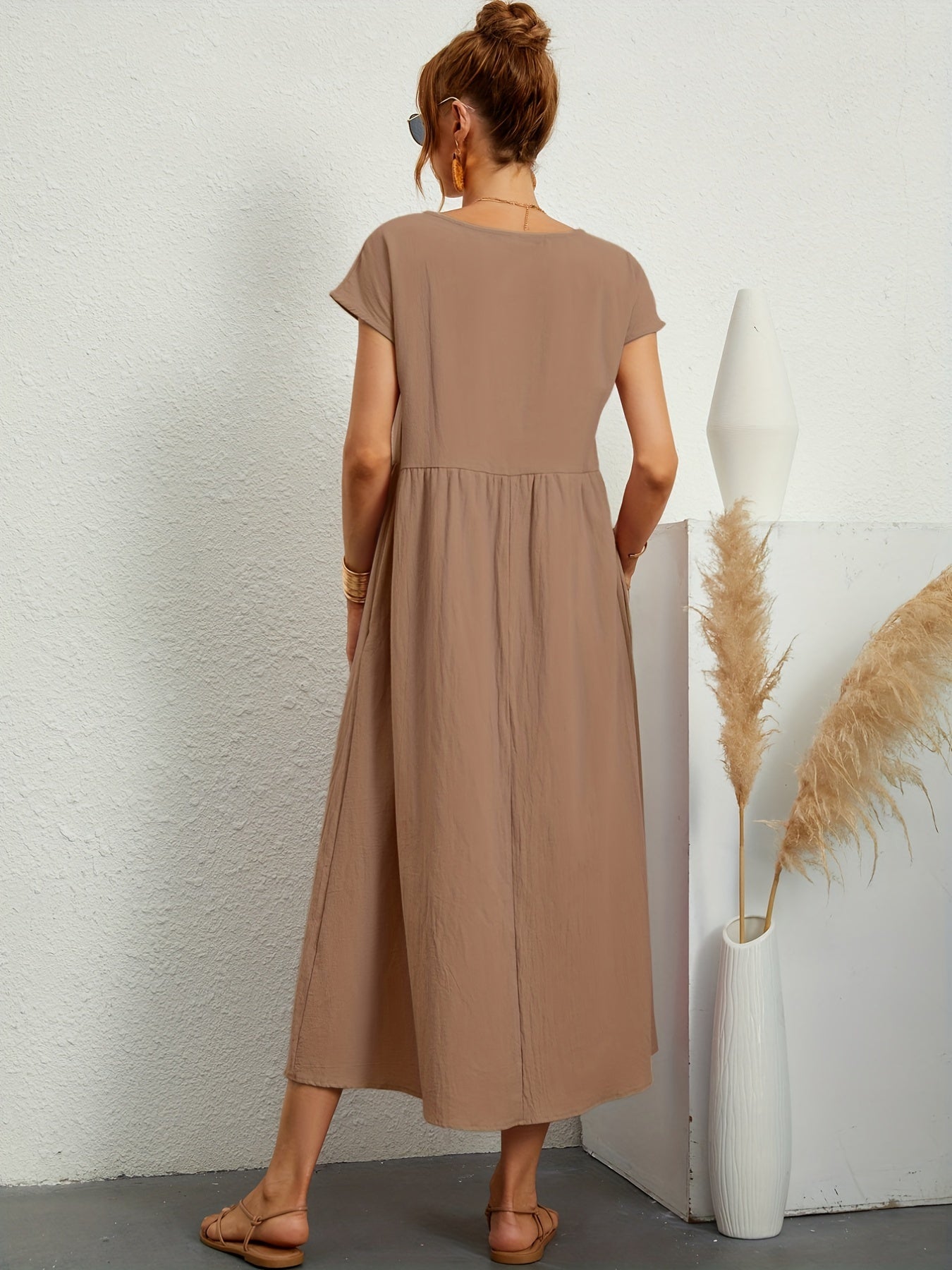 casual summer dress with loose pockets