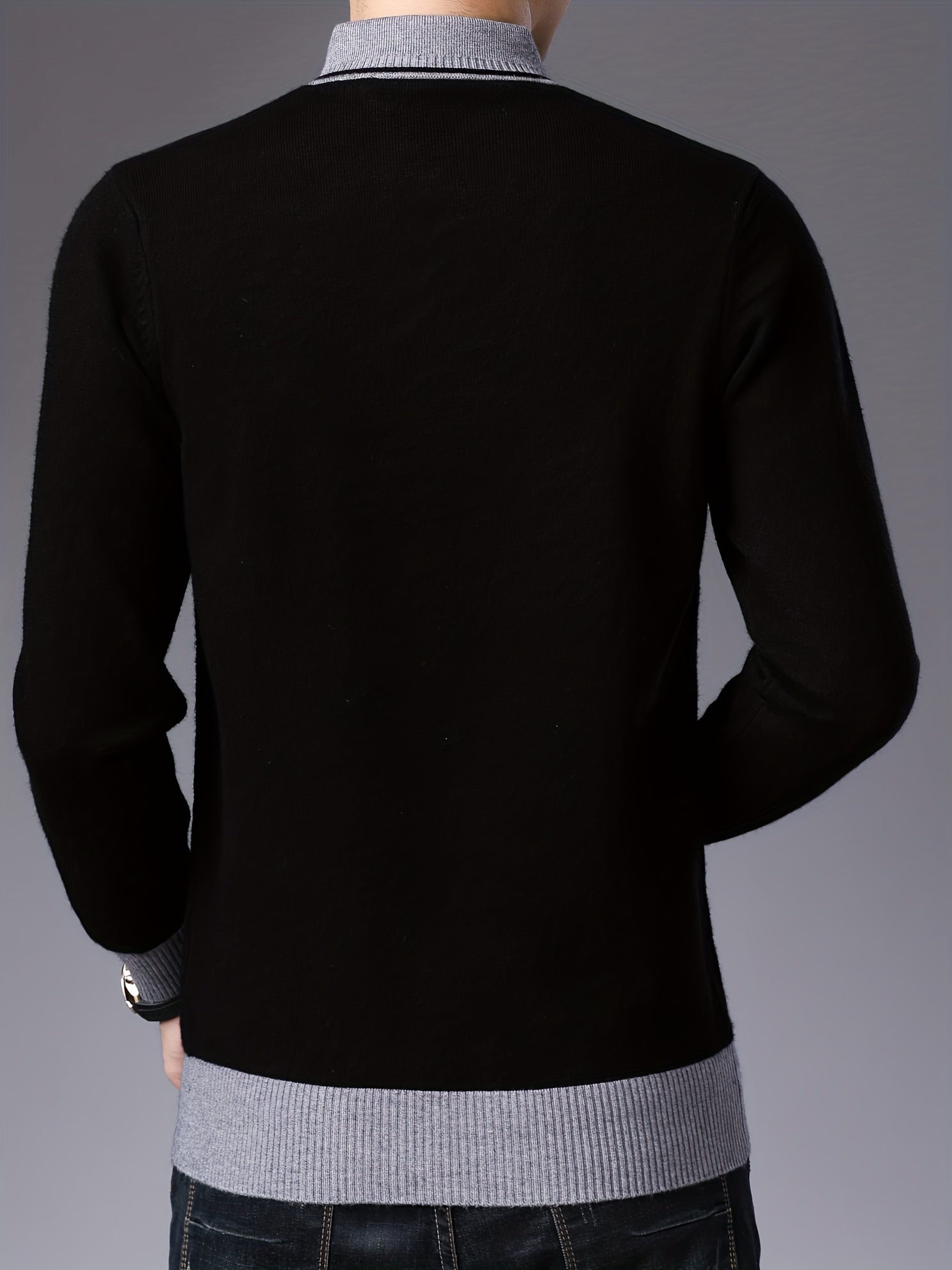 Shawl collar sweater for men