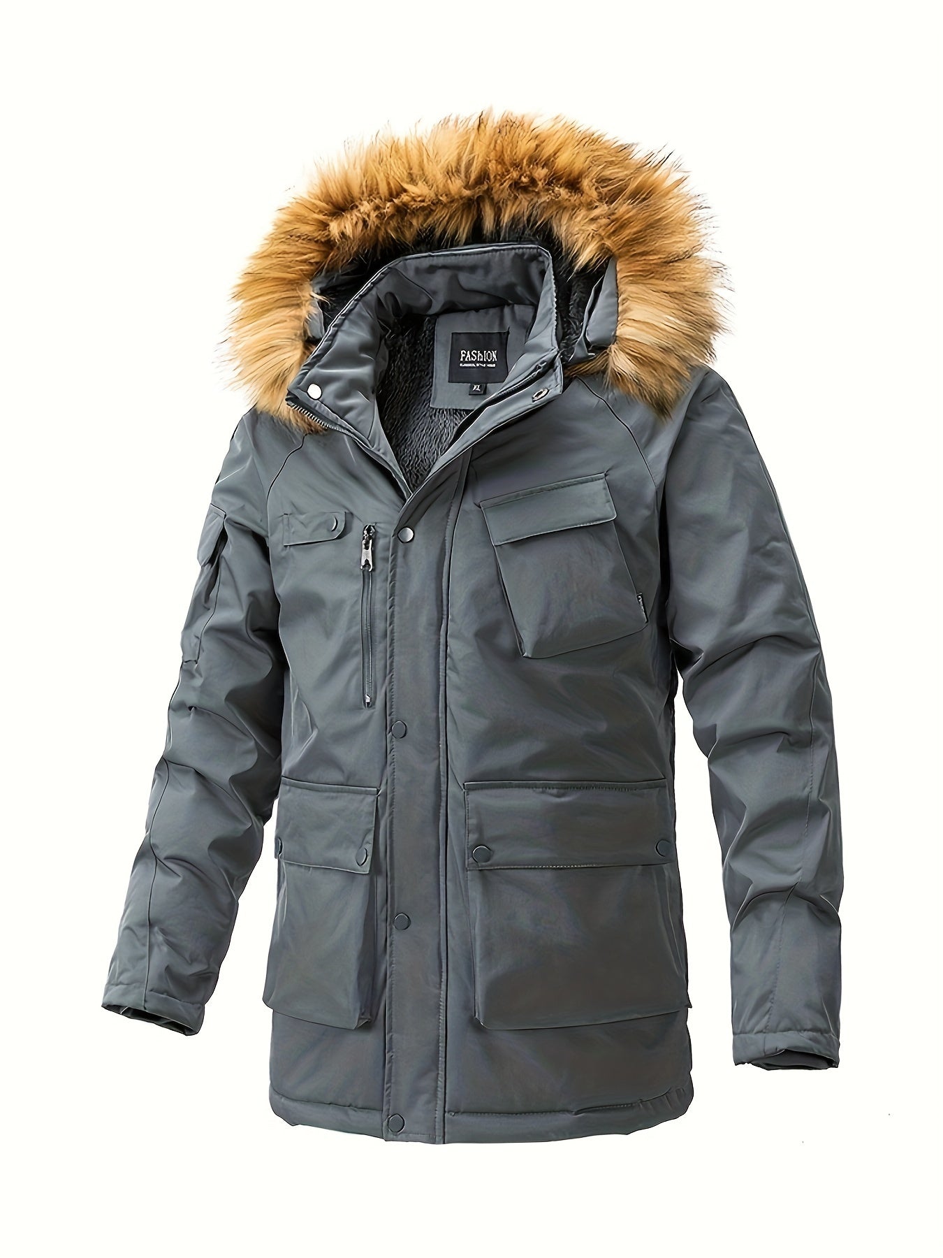 Cotton winter coat with hood