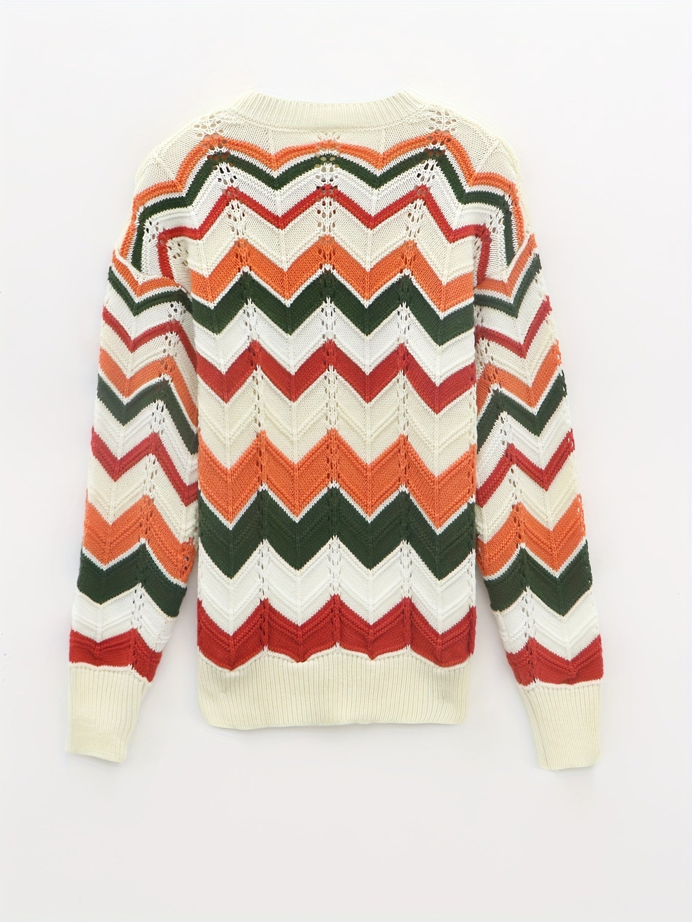 Sweater with a linear design