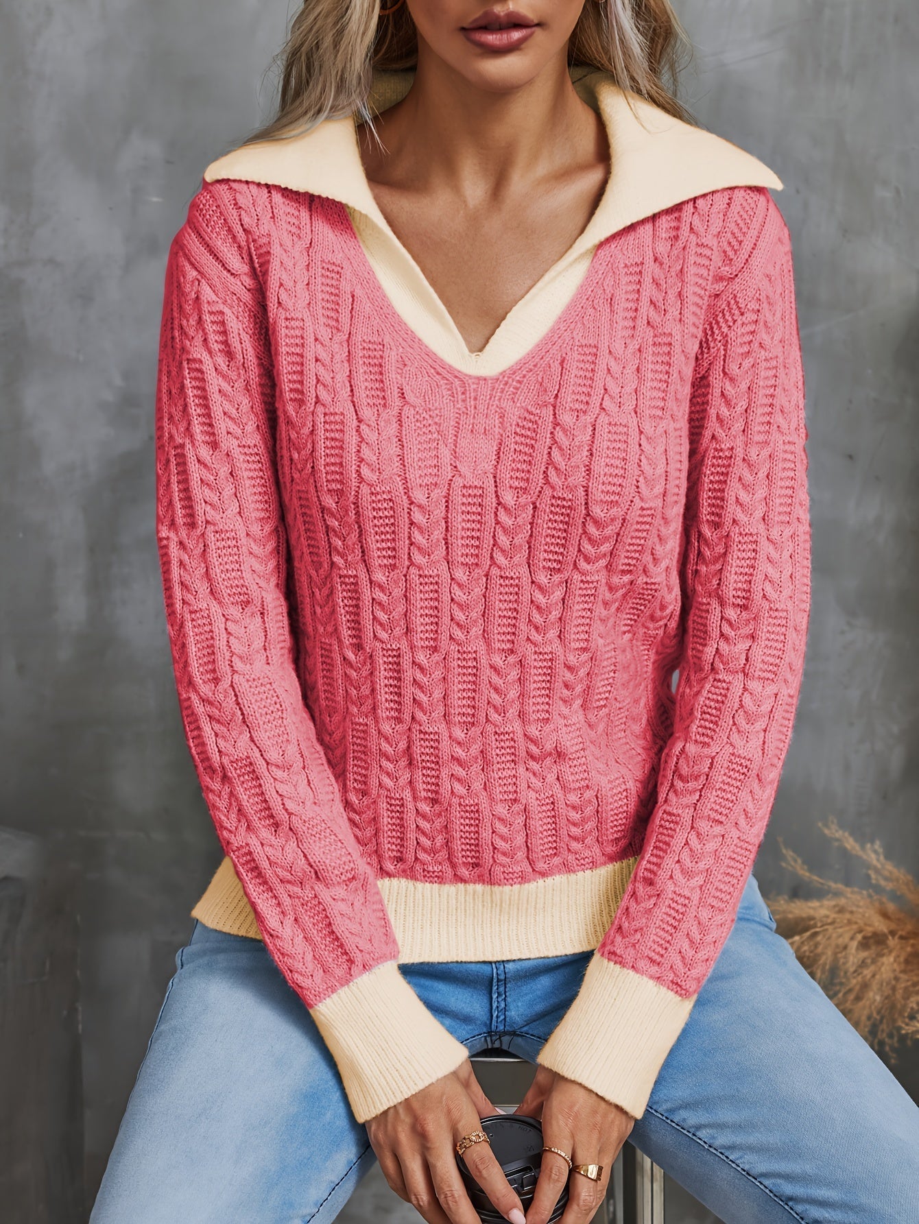 Knitted sweater for women