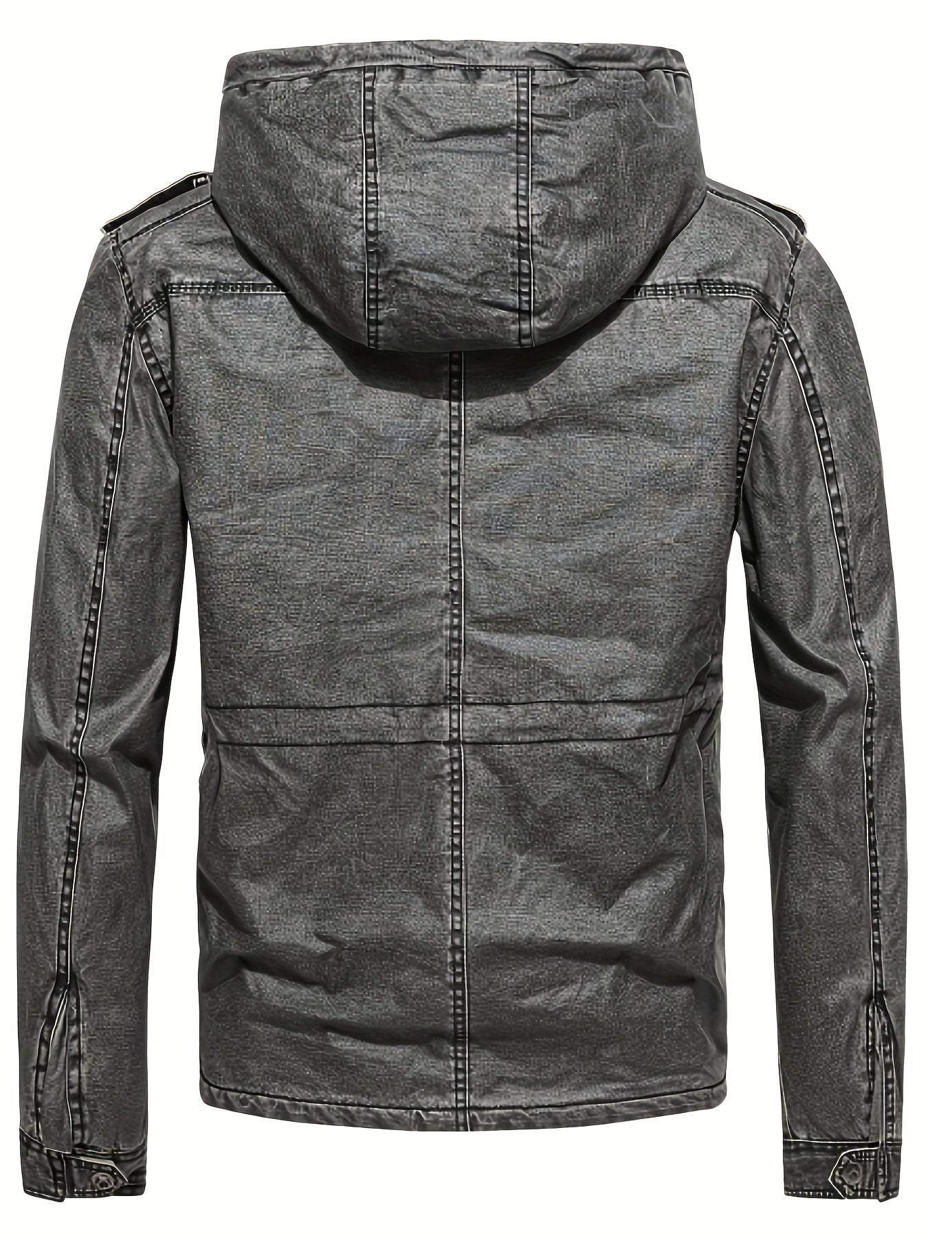 Black denim jacket for men