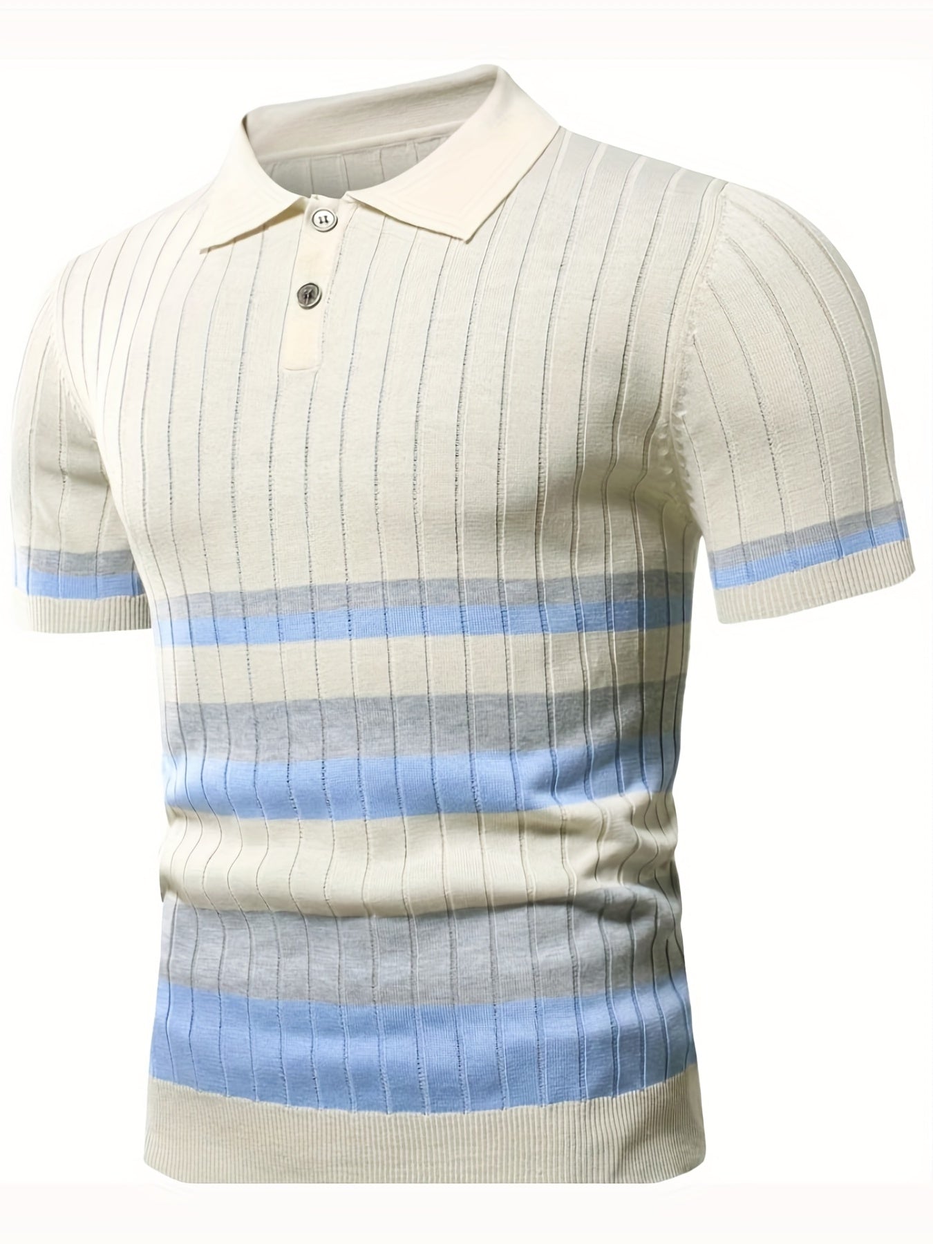 Elegant polo shirt with striped pattern