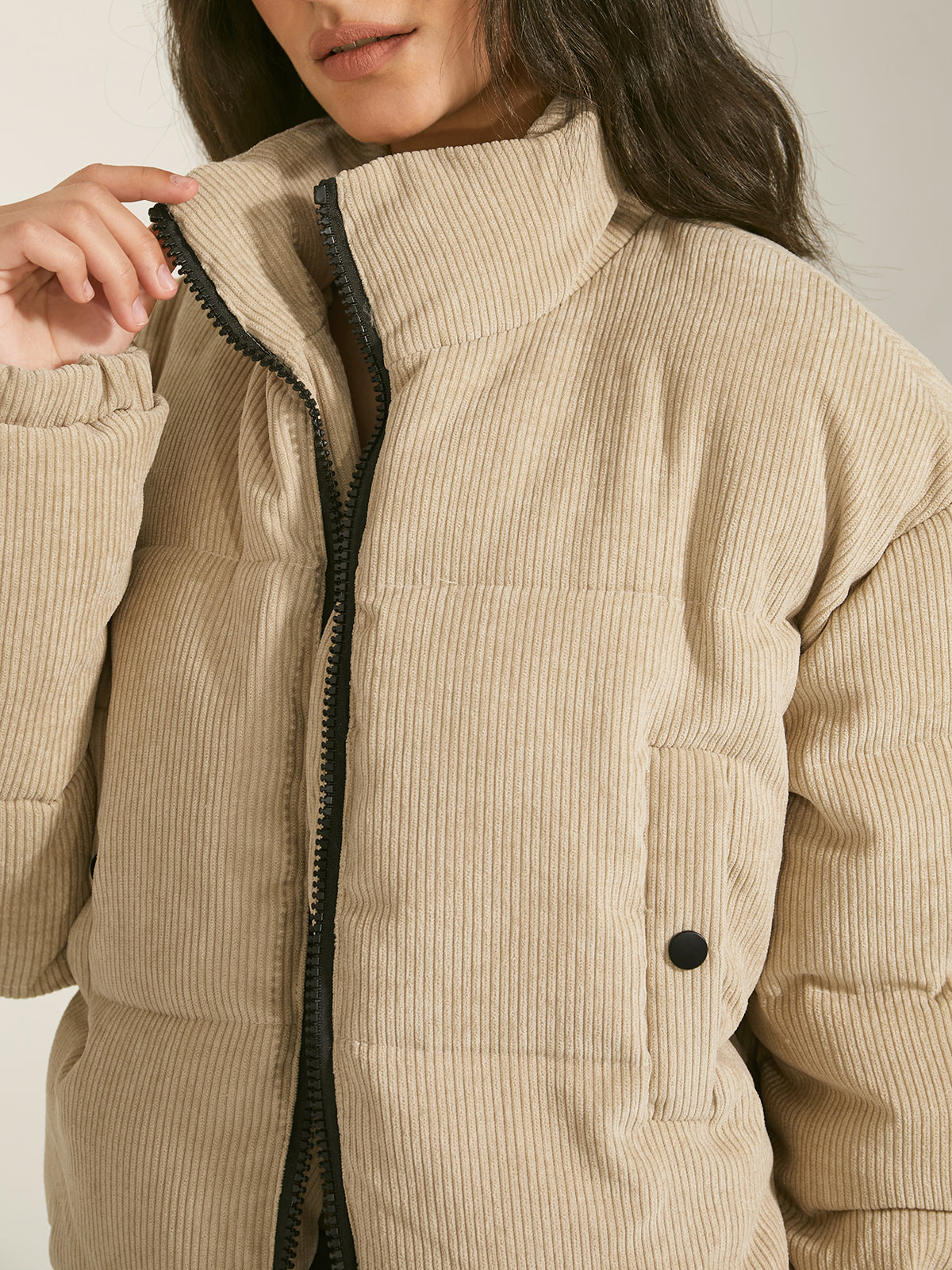 Beige jacket for women