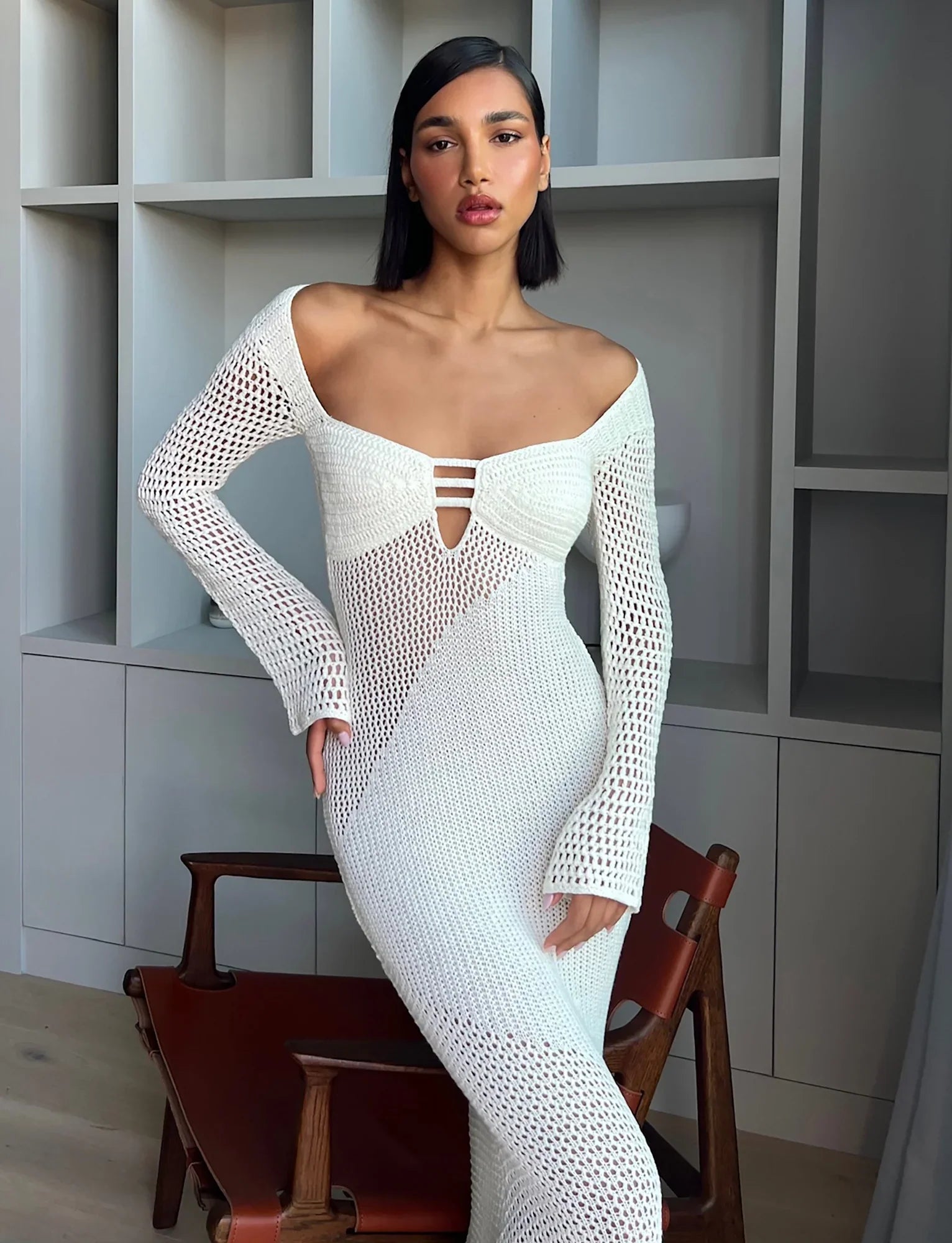 Luxury knitted maxi dress