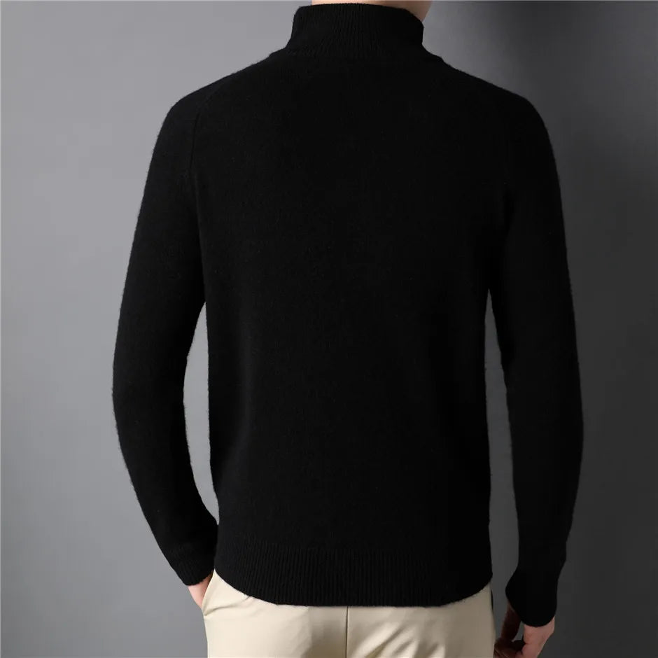 classic sweater with zipper