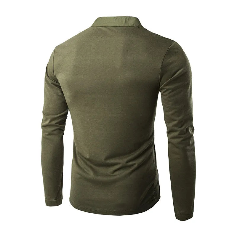 Long sleeve T-shirt with buttons