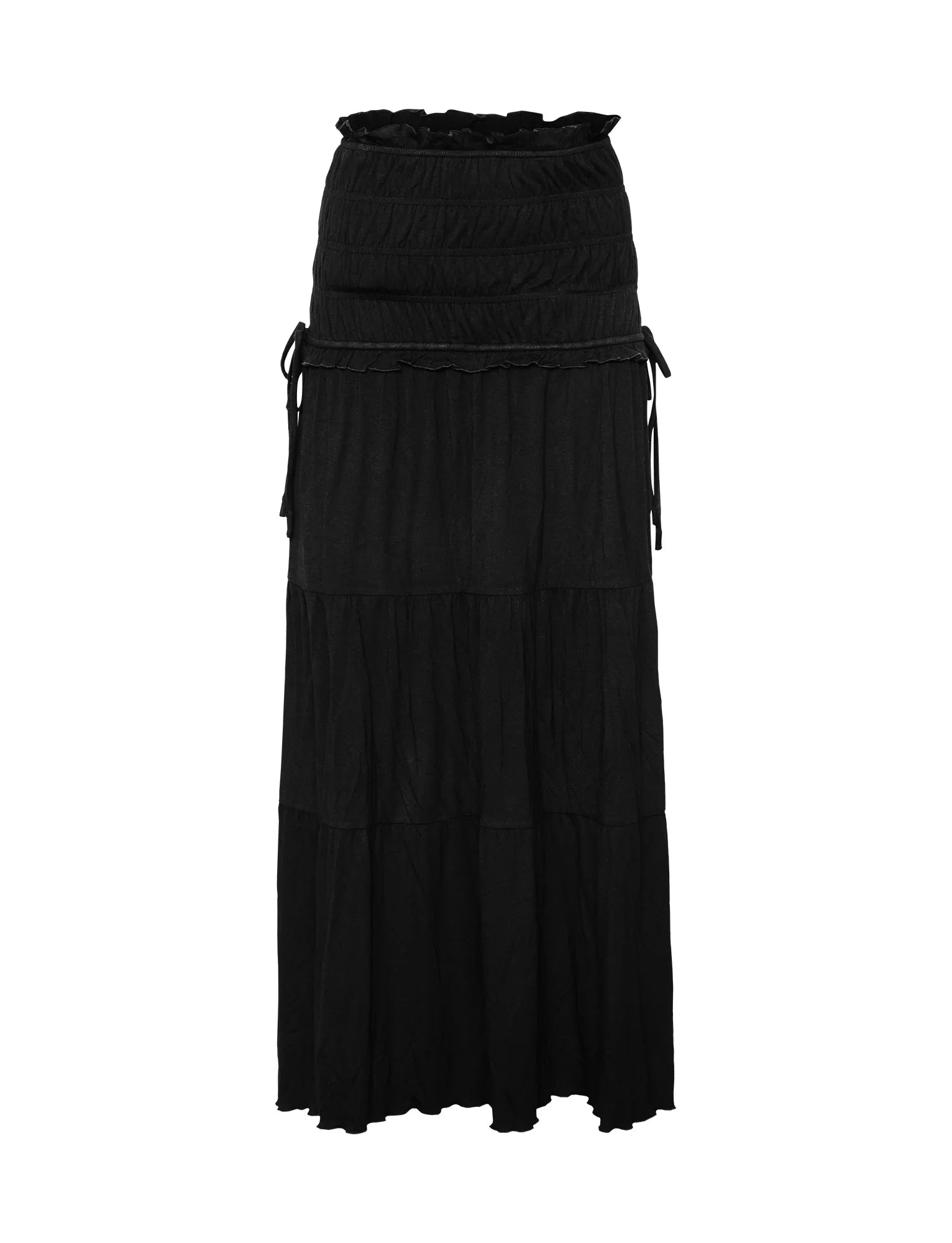 Textured twist top with maxi skirt