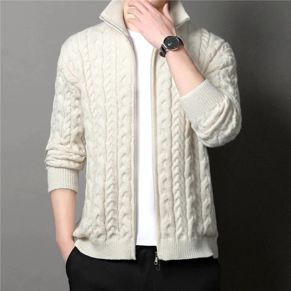 Knitted warm cardigan