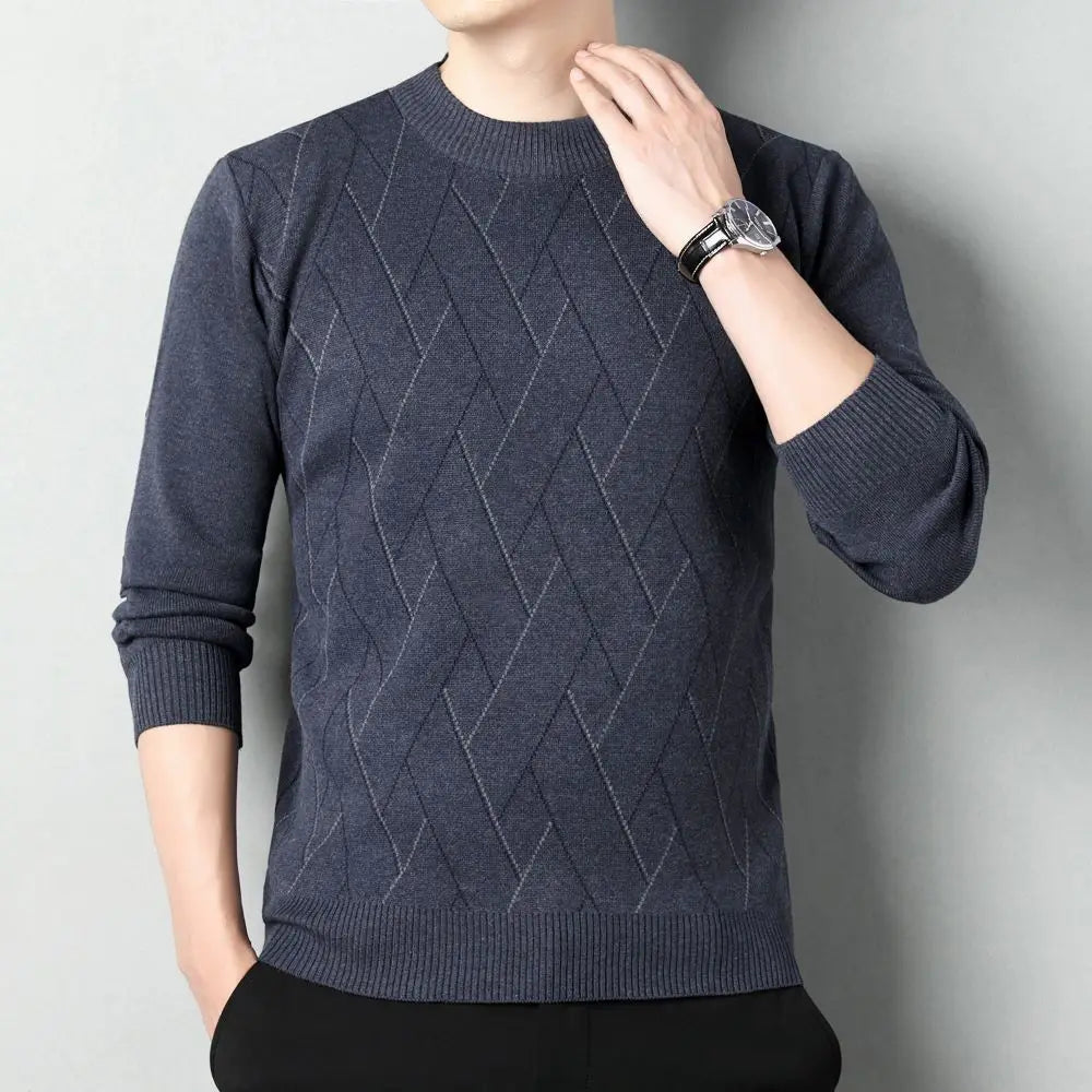 Sweater in grid design