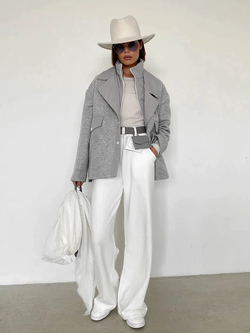 Gray wool coat