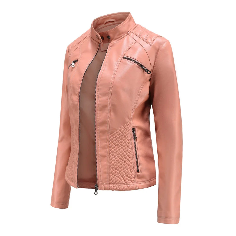 Stylish leather jacket for women