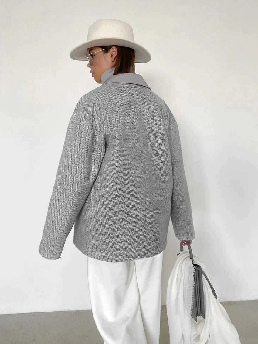 Gray wool coat