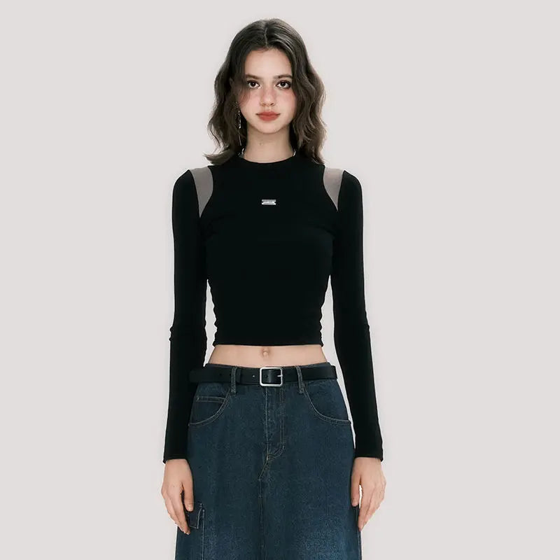 Black top with long sleeves