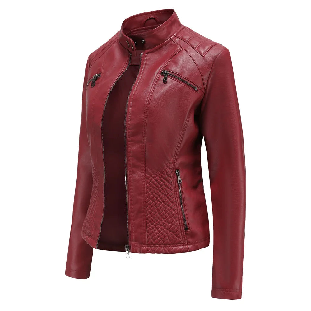 Stylish leather jacket for women