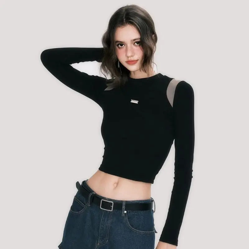 Black top with long sleeves