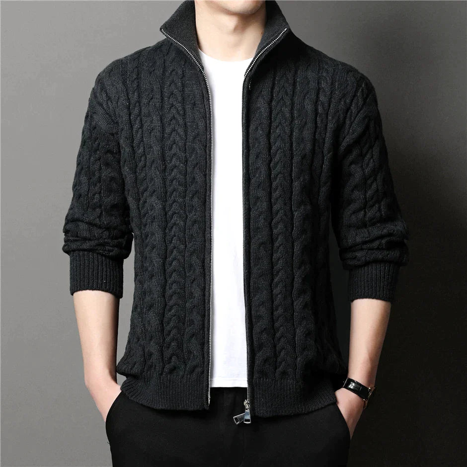 Knitted warm cardigan