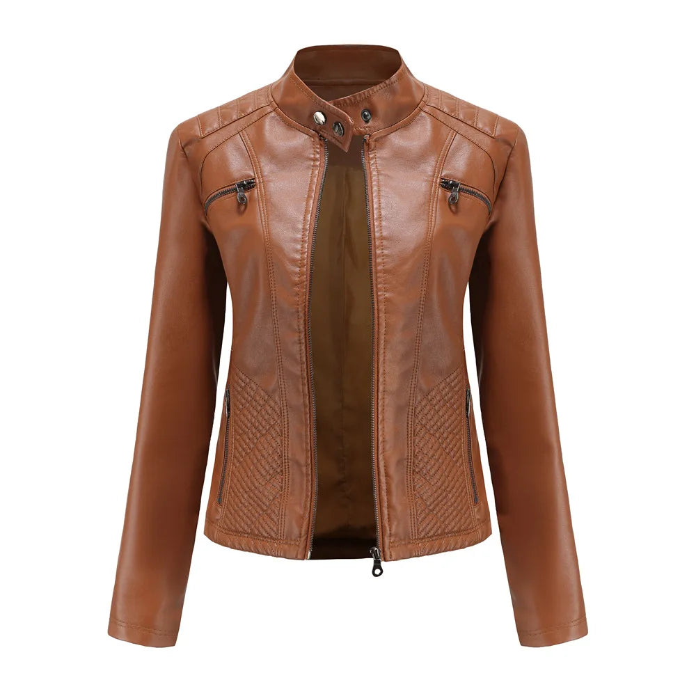 Stylish leather jacket for women