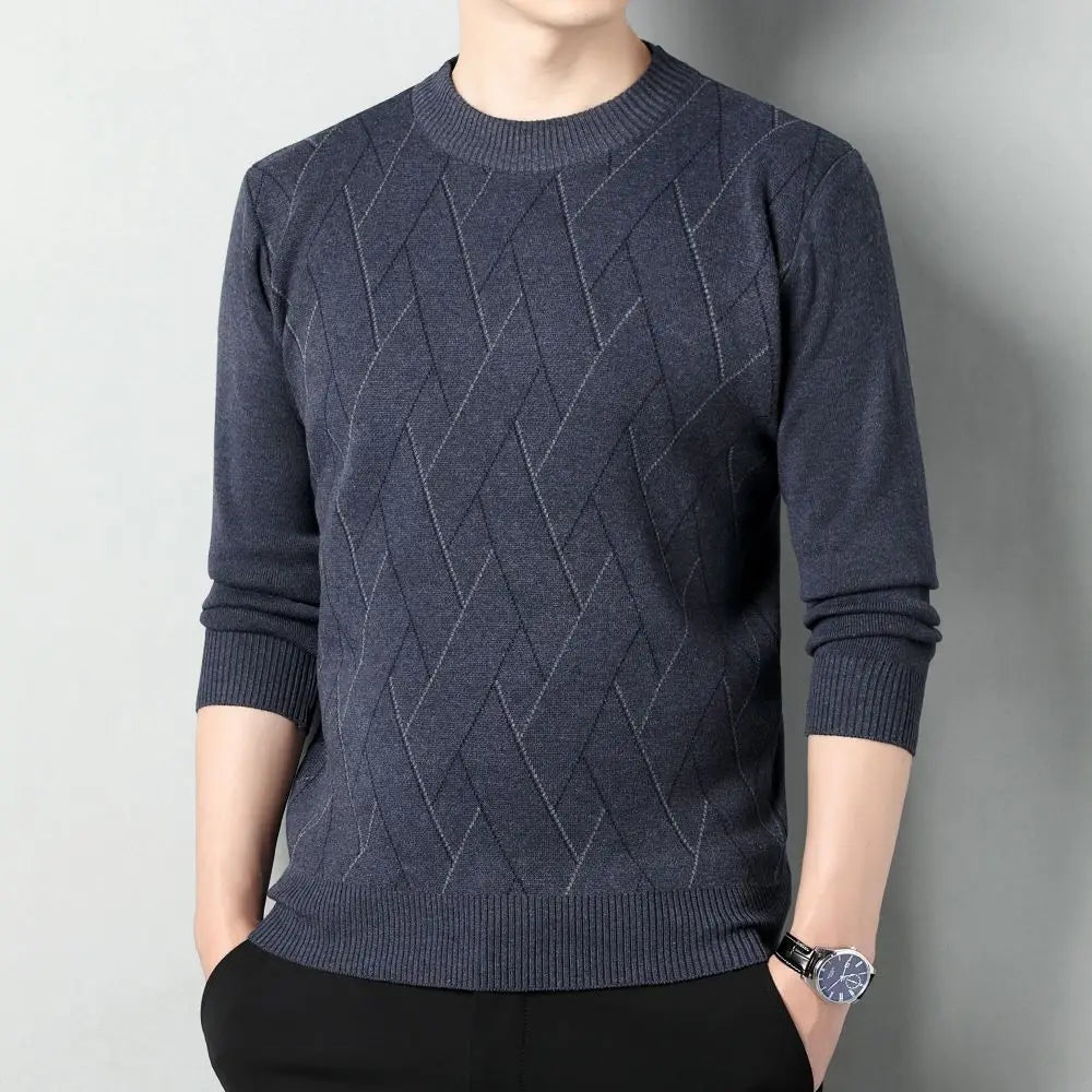 Sweater in grid design