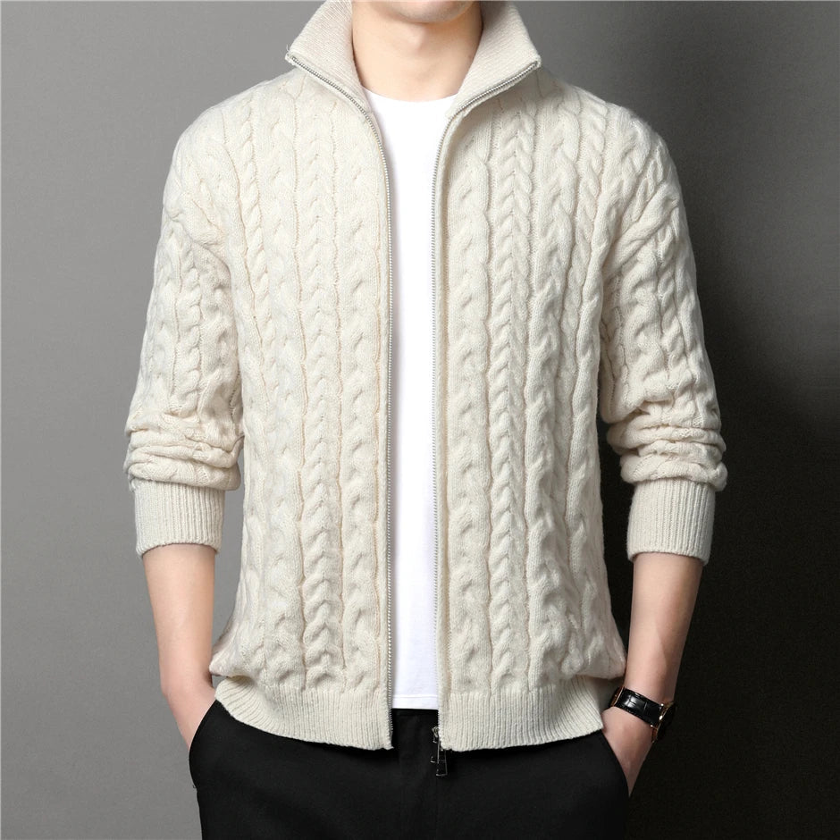 Knitted warm cardigan