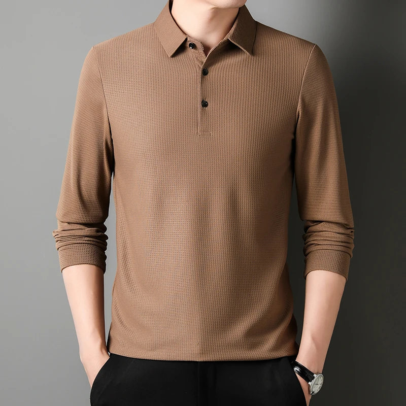 Long sleeve polo shirt