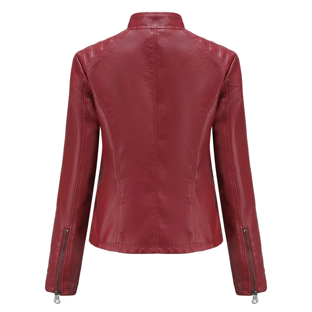 Stylish leather jacket for women